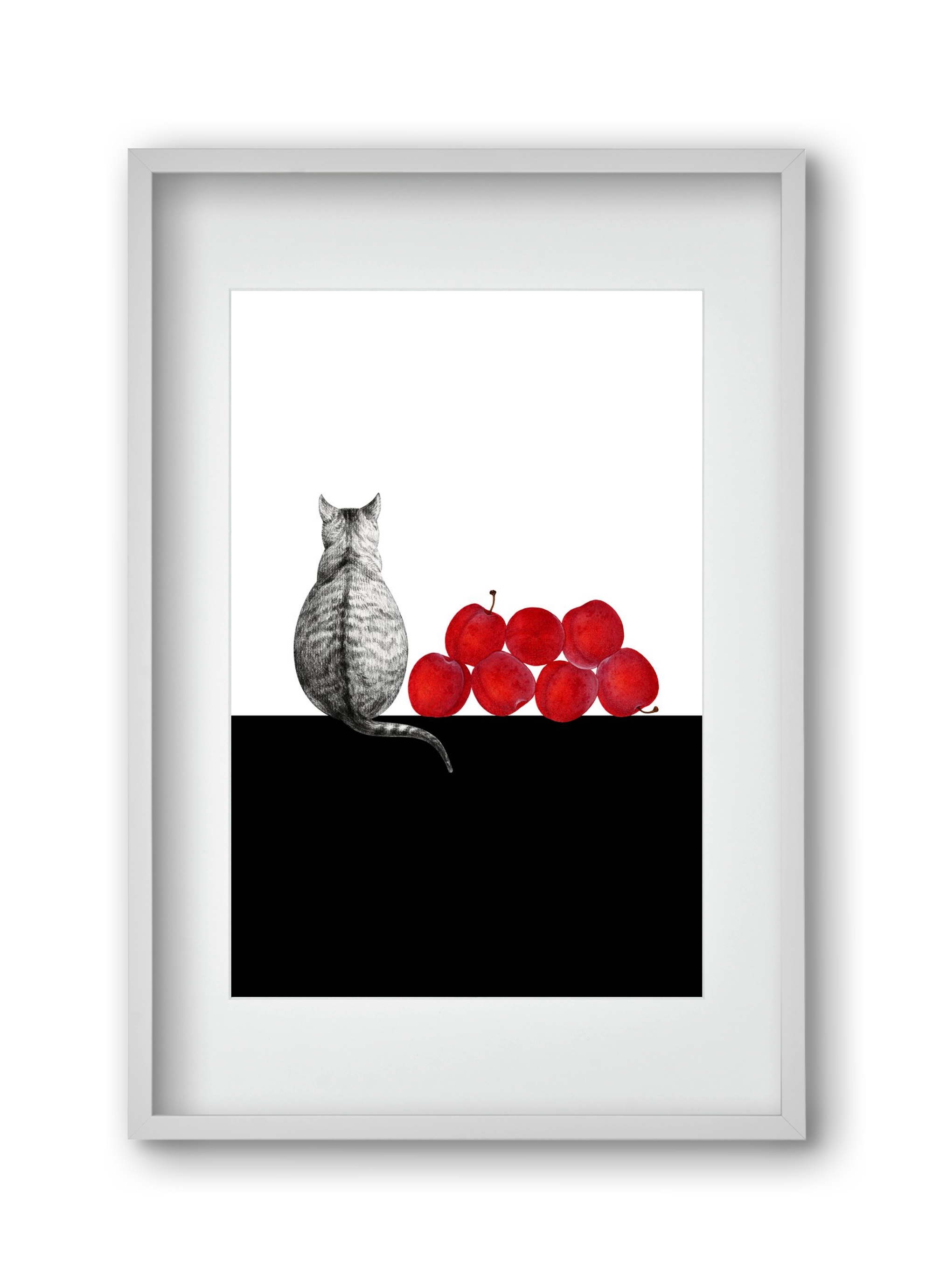 Waiting, 30x45 cm (20x30 cm), Fehér keret, paszpartuval