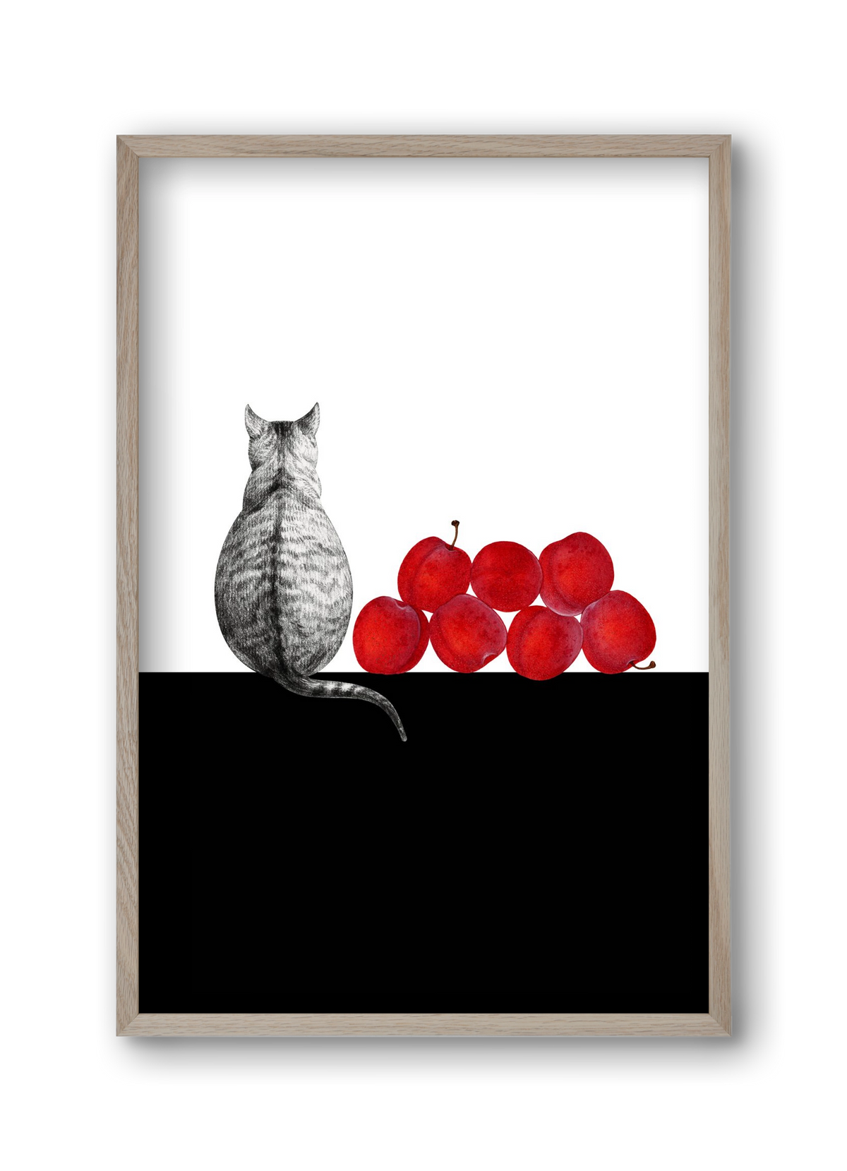 Waiting, 30x45 cm (30x45 cm), Tölgy keret