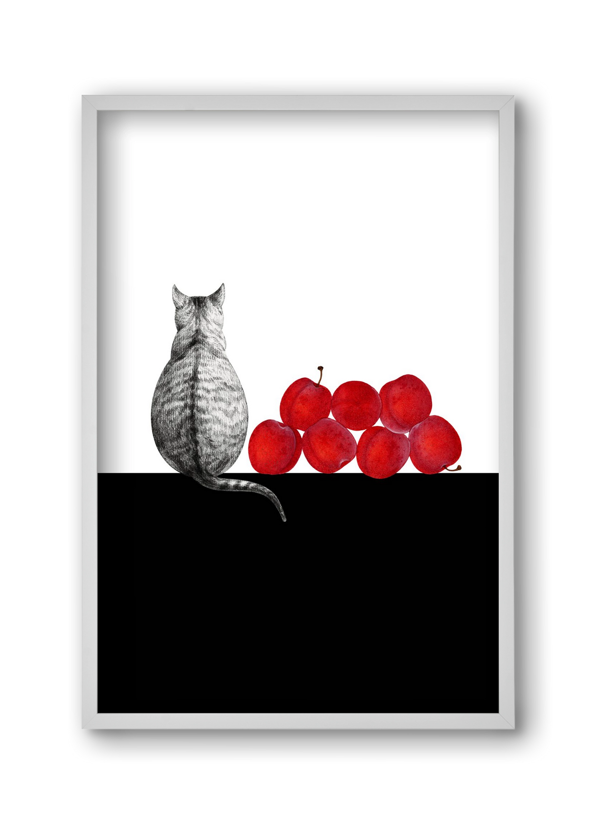 Waiting, 30x45 cm (30x45 cm), Fehér keret