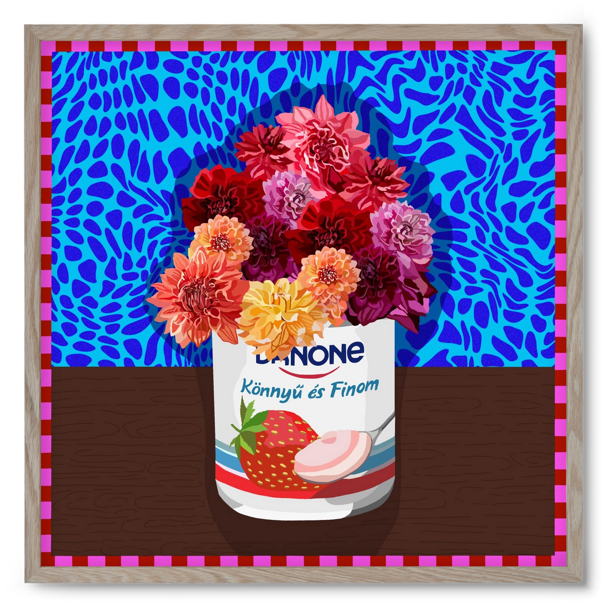 Könnyű és finom, 50x50 cm (50x50 cm), Tölgy keret