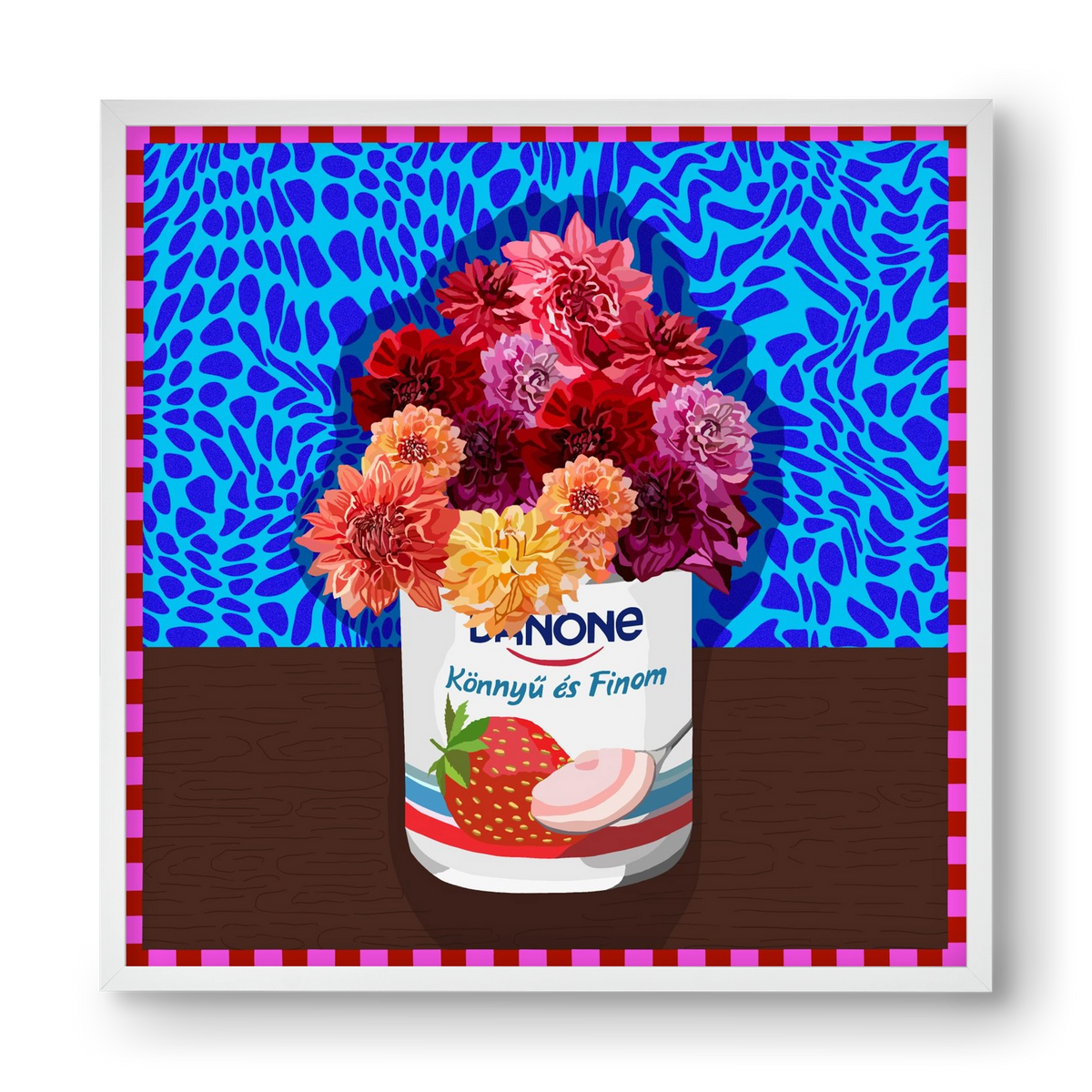 Könnyű és finom, 40x40 cm (40x40 cm), Fehér keret