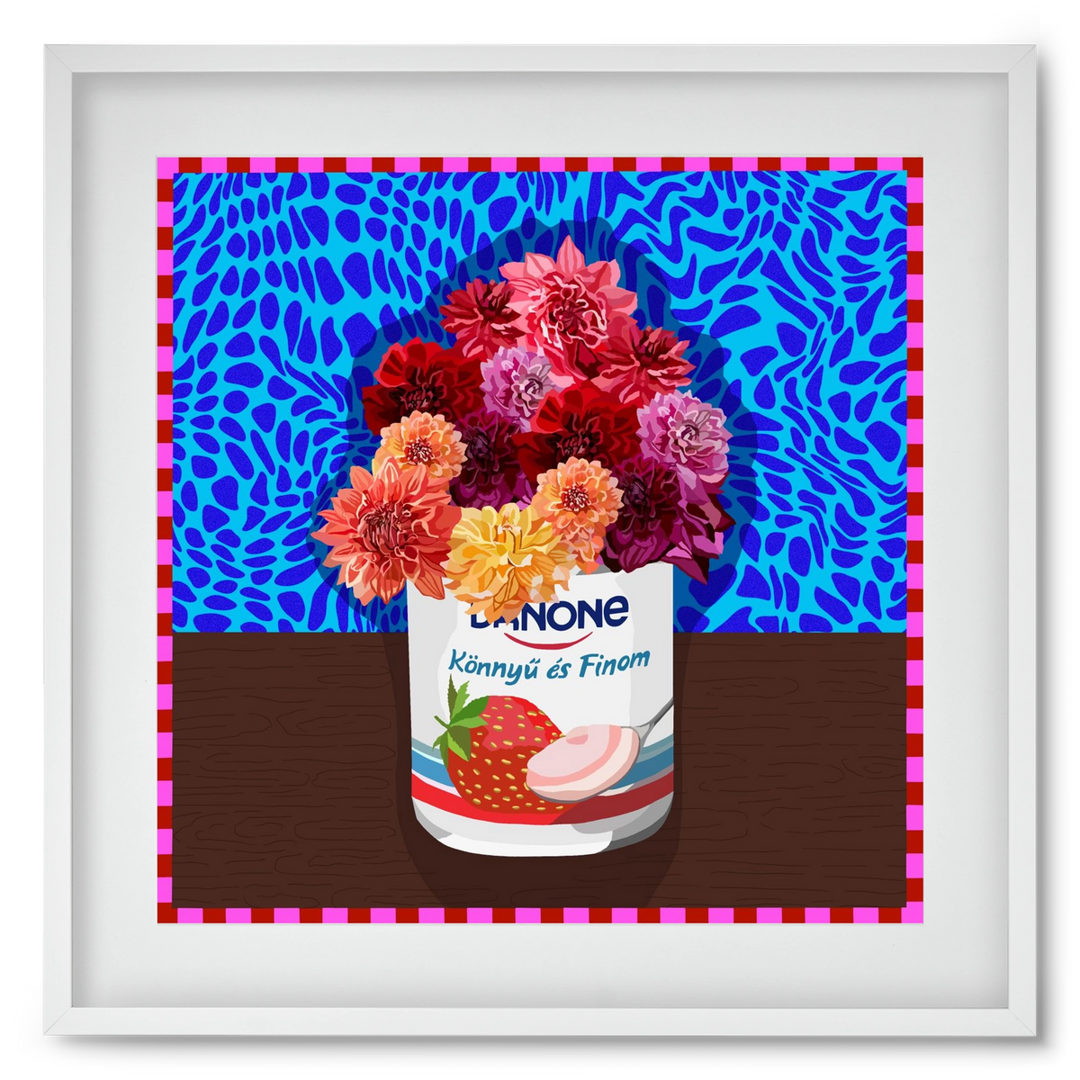 Könnyű és finom, 50x50 cm (40x40 cm), Fehér keret, paszpartuval