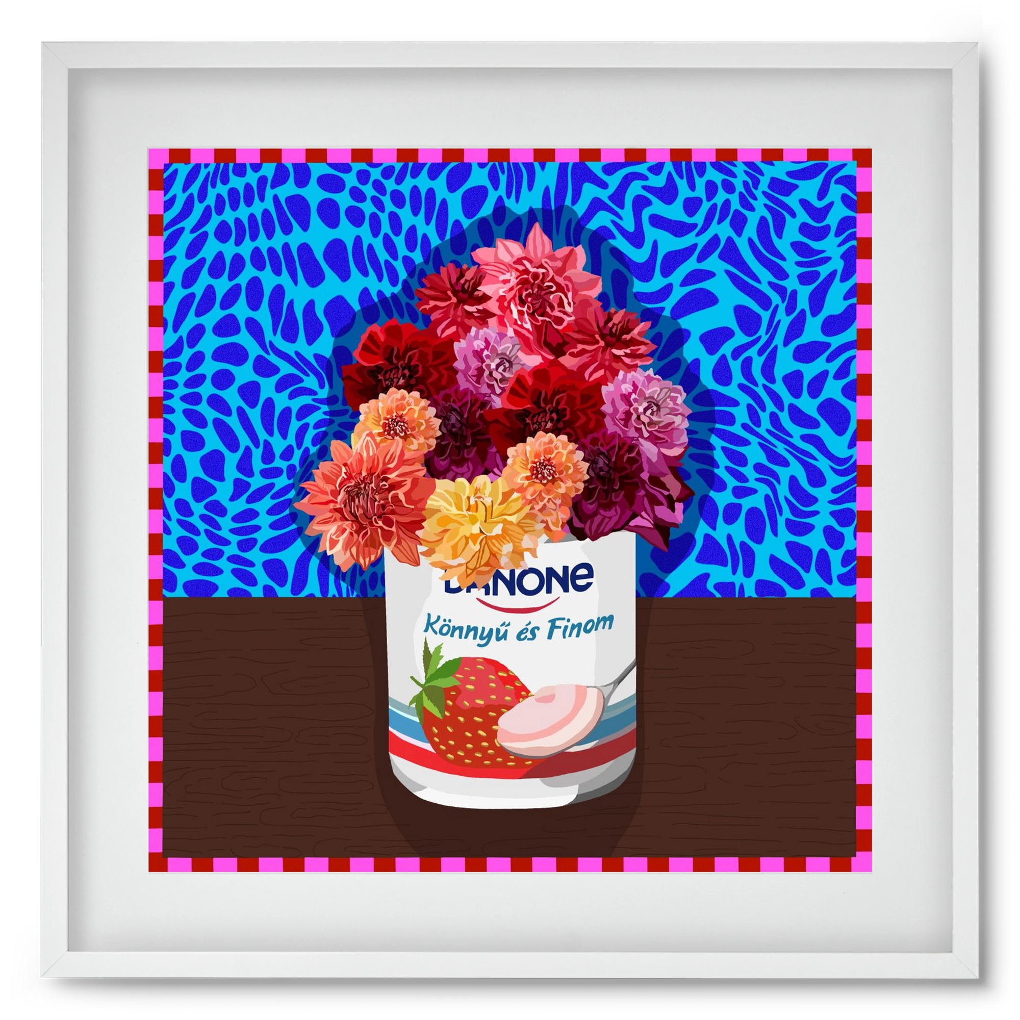 Könnyű és finom, 50x50 cm (40x40 cm), Fehér keret, paszpartuval