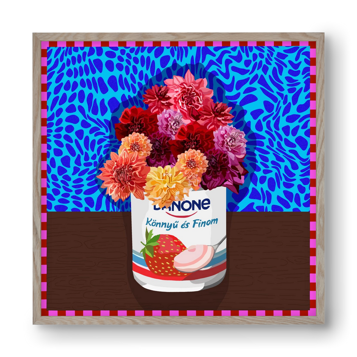 Könnyű és finom, 40x40 cm (40x40 cm), Tölgy keret