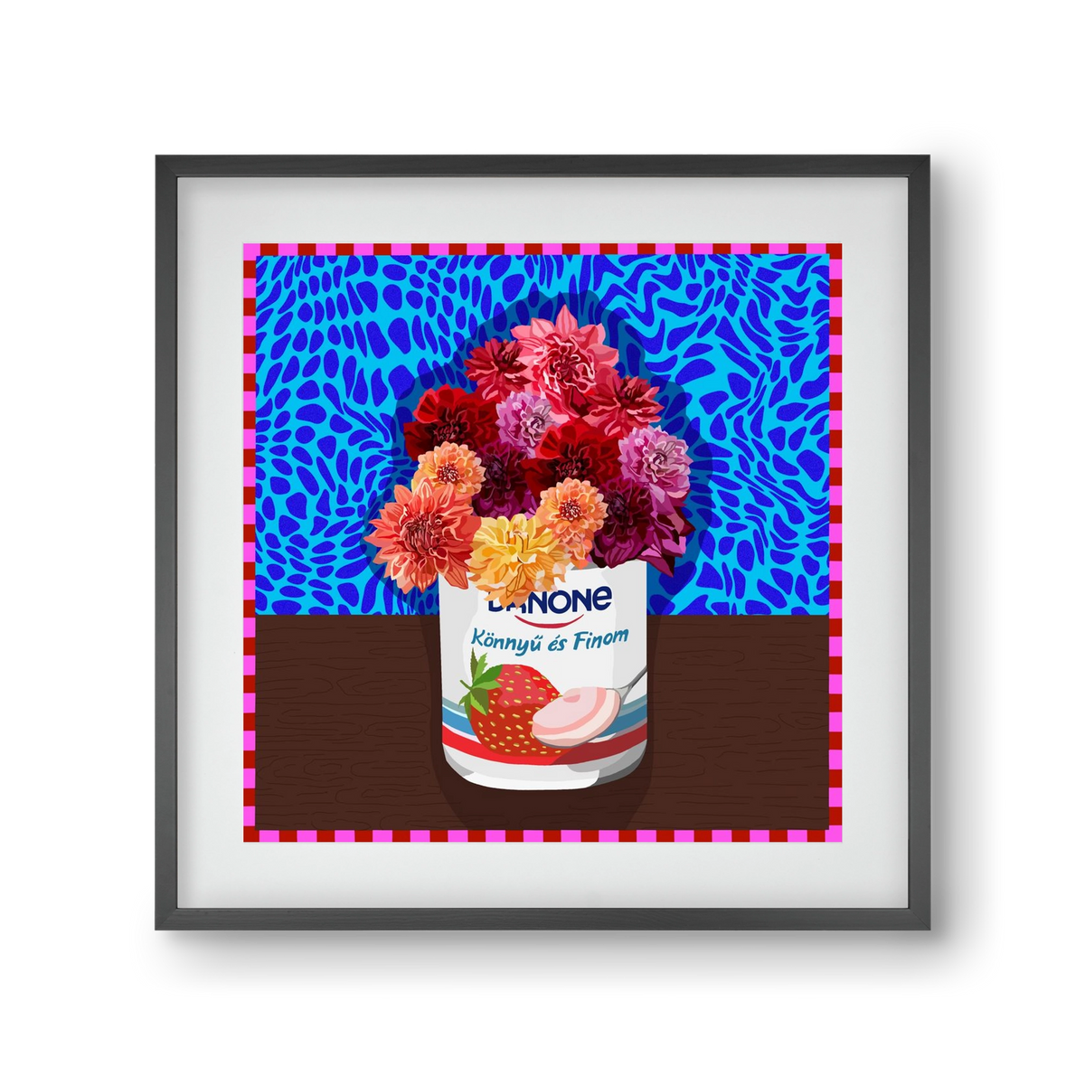 Könnyű és finom, 30x30 cm (20x20 cm), Fekete keret, paszpartuval