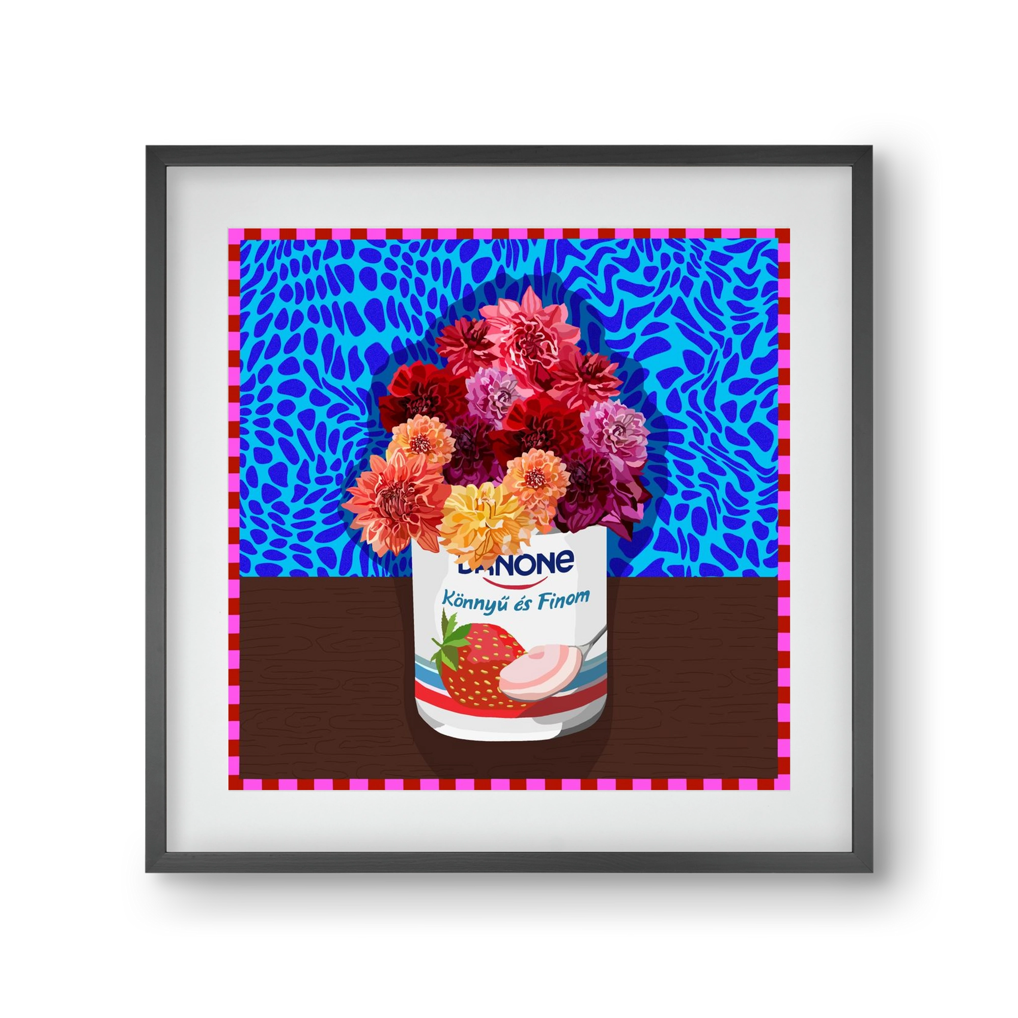 Könnyű és finom, 30x30 cm (20x20 cm), Fekete keret, paszpartuval