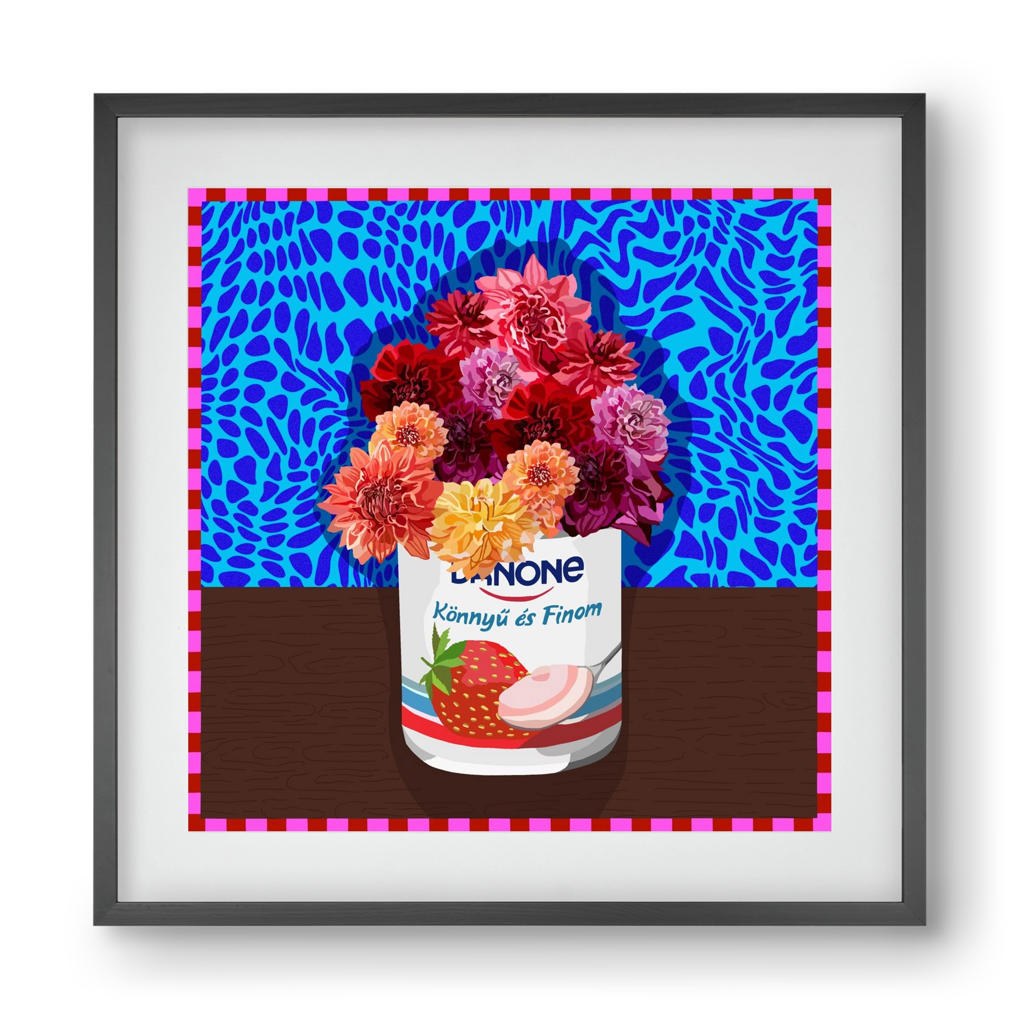 Könnyű és finom, 40x40 cm (30x30 cm), Fekete keret, paszpartuval