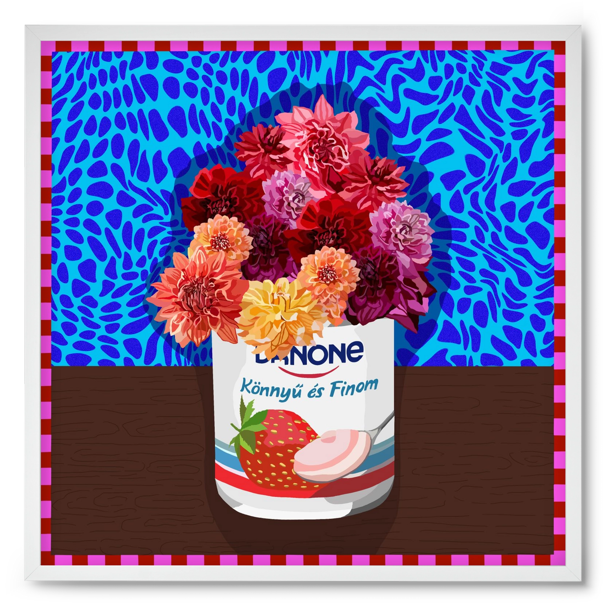 Könnyű és finom, 50x50 cm (50x50 cm), Fehér keret