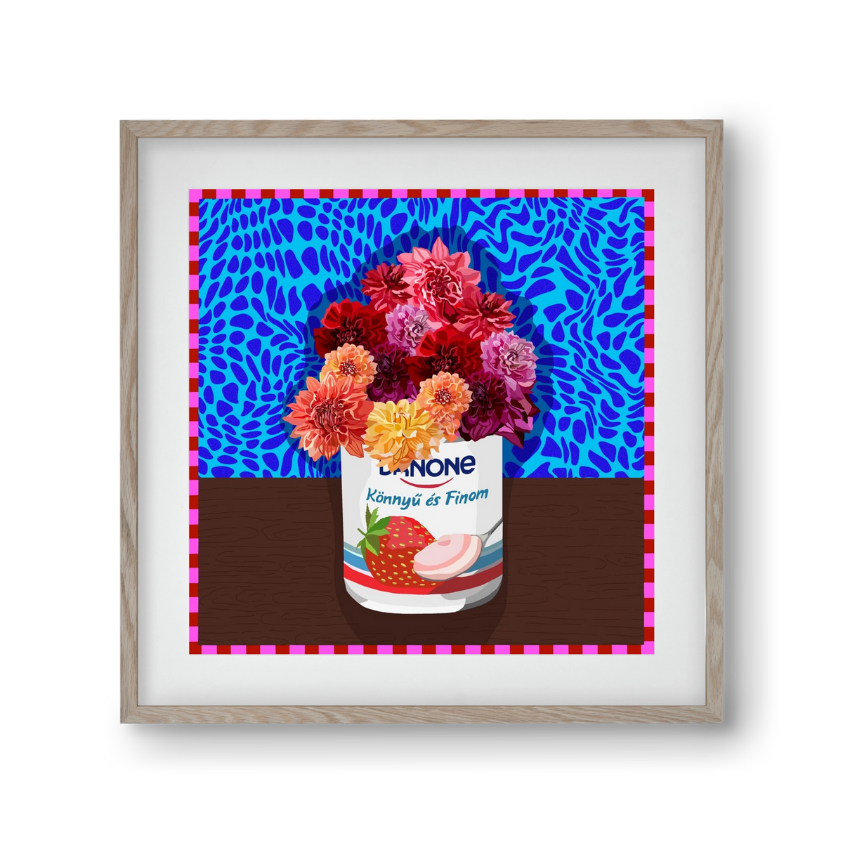 Könnyű és finom, 30x30 cm (20x20 cm), Tölgy keret, paszpartuval