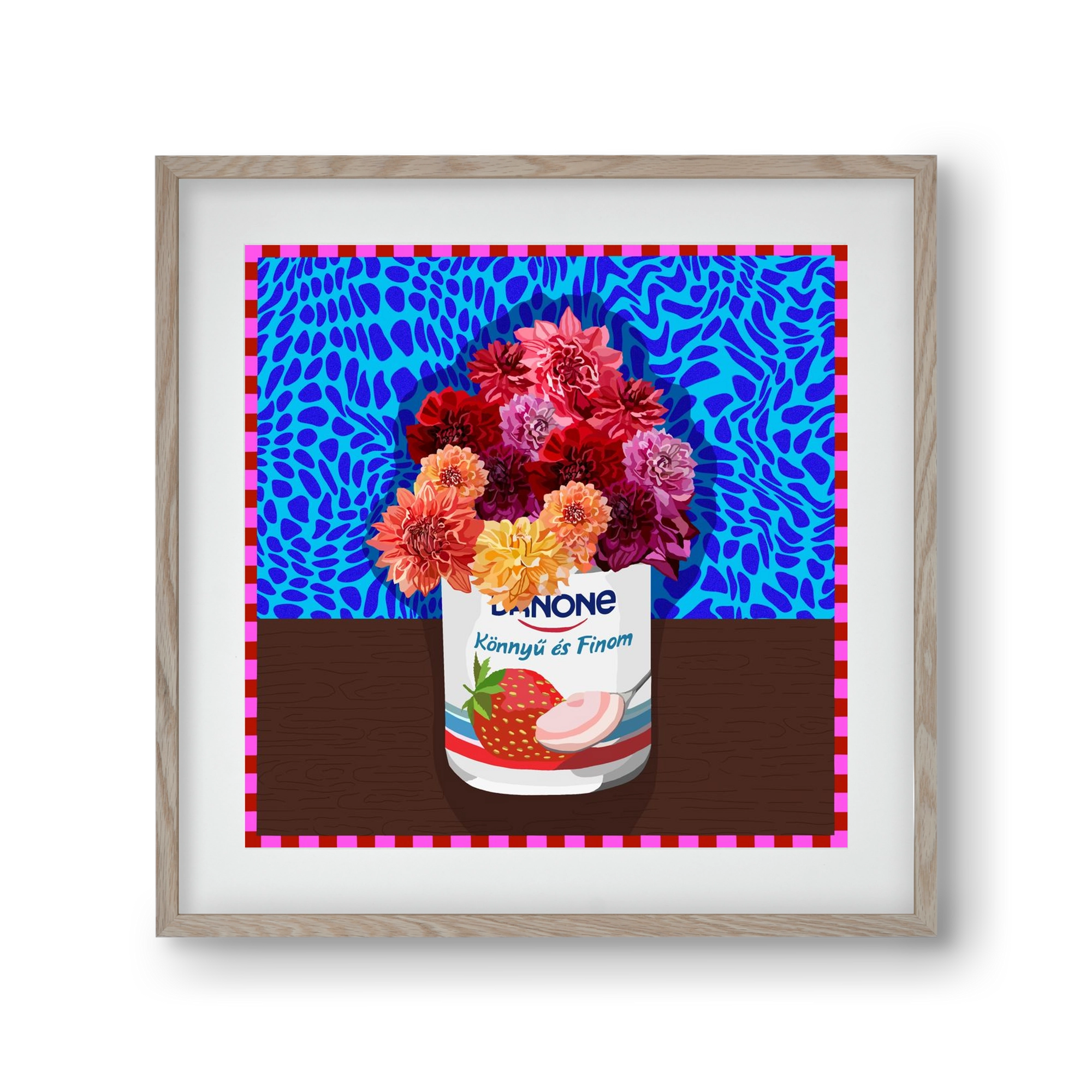 Könnyű és finom, 30x30 cm (20x20 cm), Tölgy keret, paszpartuval