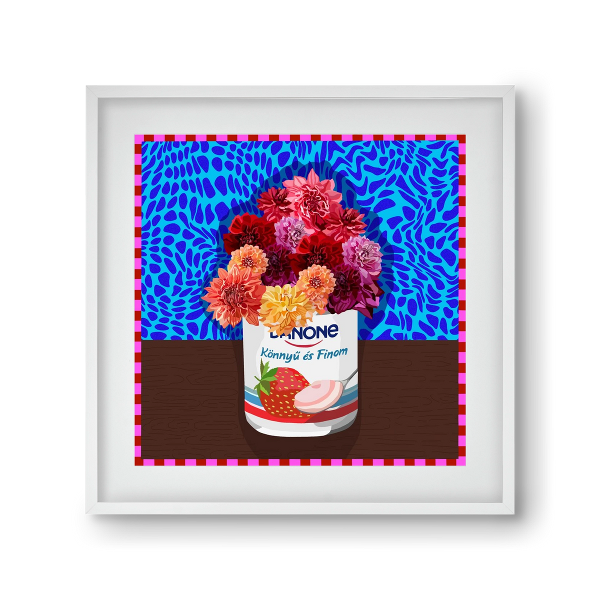 Könnyű és finom, 30x30 cm (20x20 cm), Fehér keret, paszpartuval