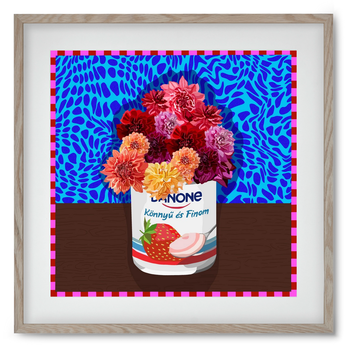 Könnyű és finom, 50x50 cm (40x40 cm), Tölgy keret, paszpartuval