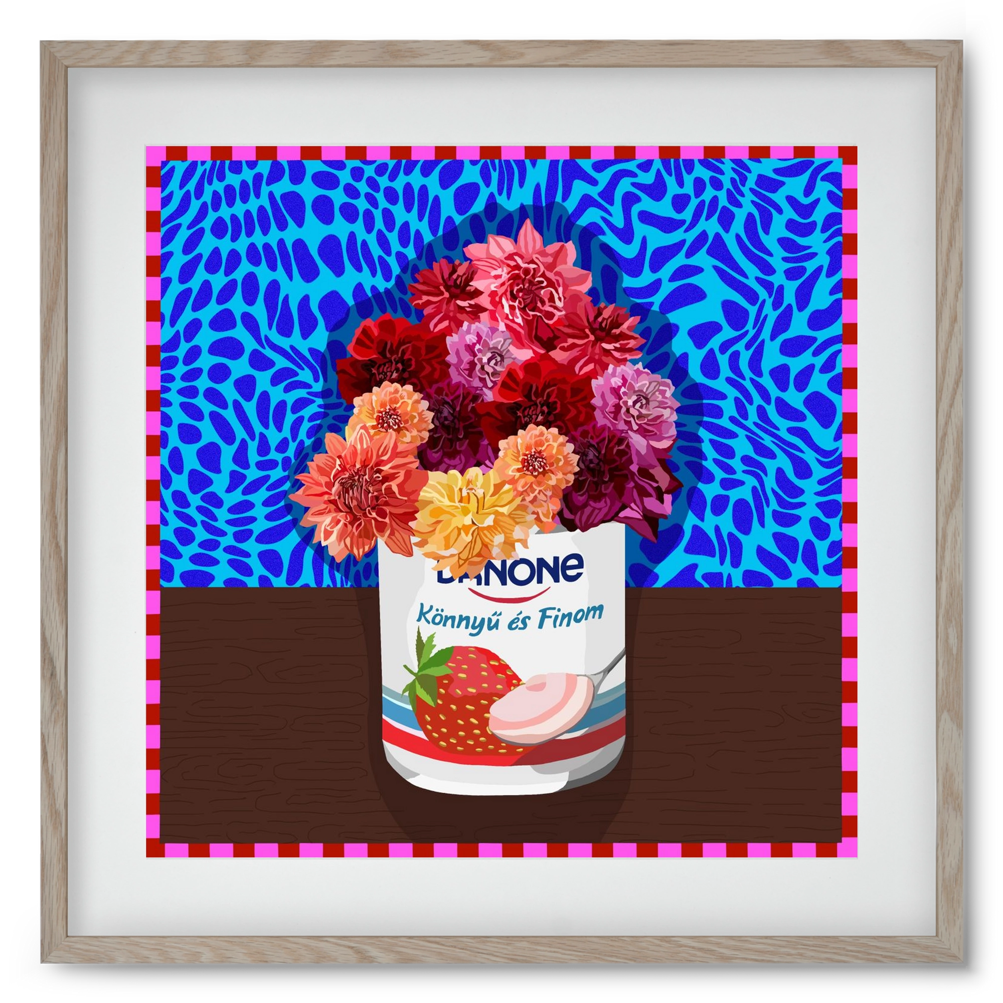 Könnyű és finom, 50x50 cm (40x40 cm), Tölgy keret, paszpartuval