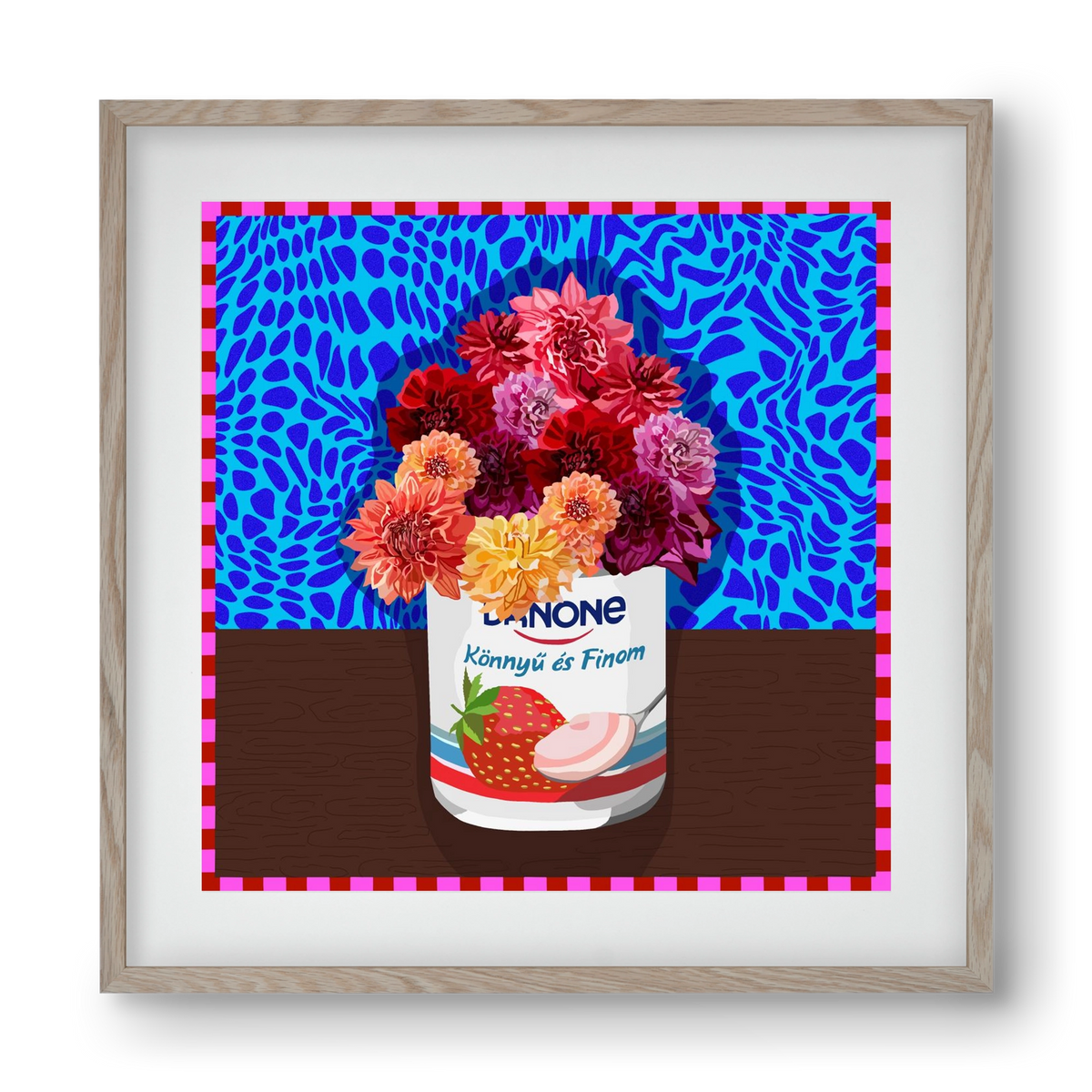 Könnyű és finom, 40x40 cm (30x30 cm), Tölgy keret, paszpartuval