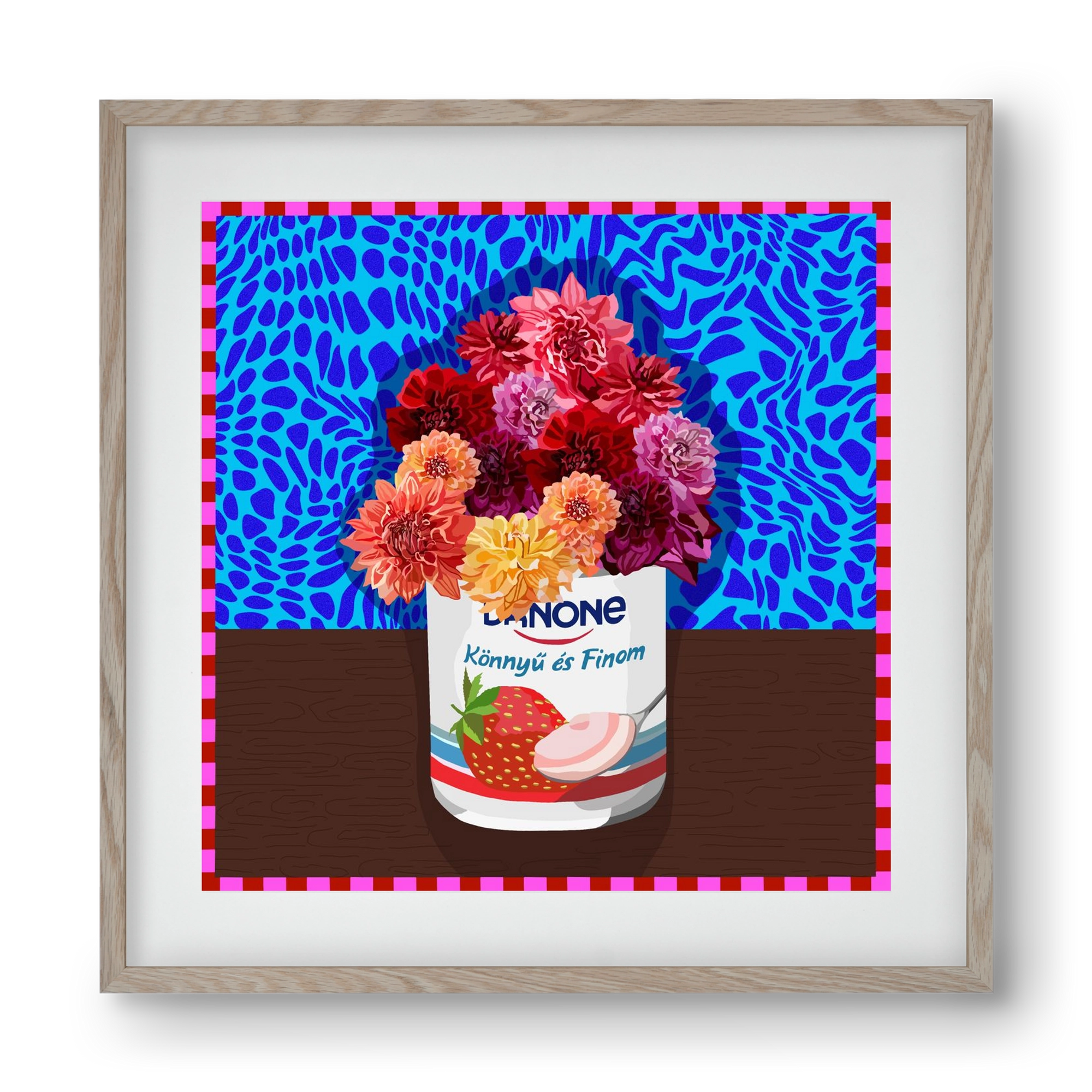 Könnyű és finom, 40x40 cm (30x30 cm), Tölgy keret, paszpartuval