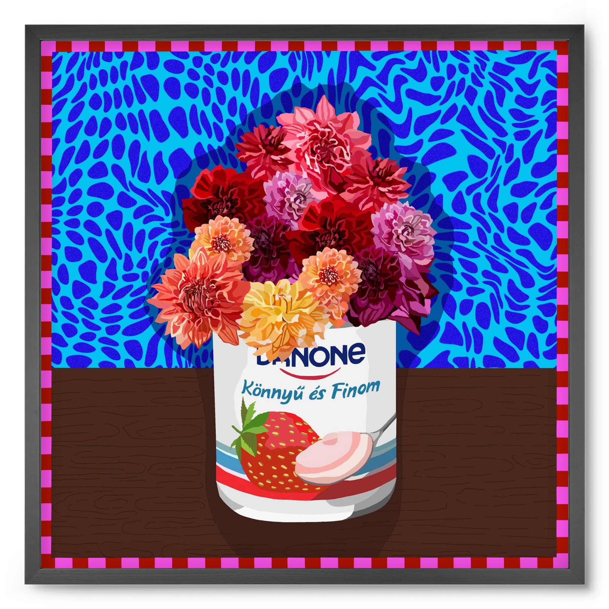 Könnyű és finom, 50x50 cm (50x50 cm), Fekete keret