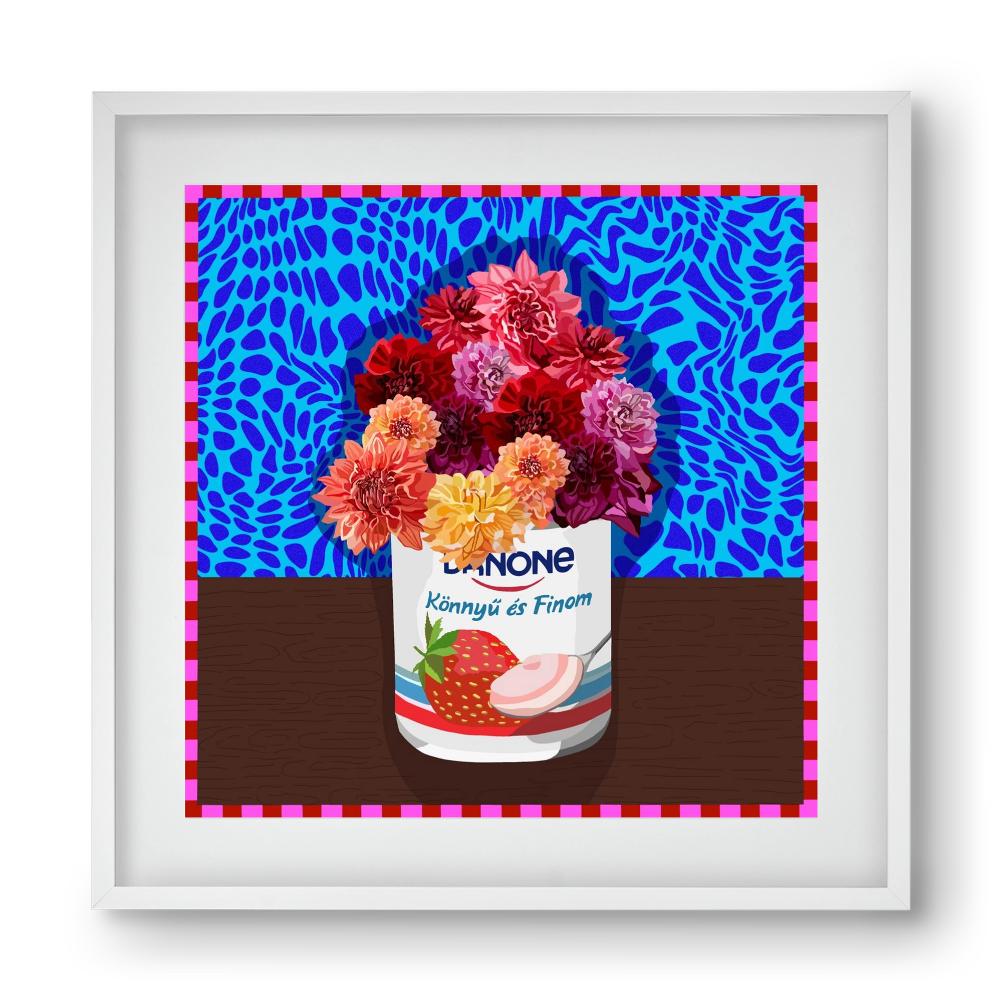 Könnyű és finom, 40x40 cm (30x30 cm), Fehér keret, paszpartuval