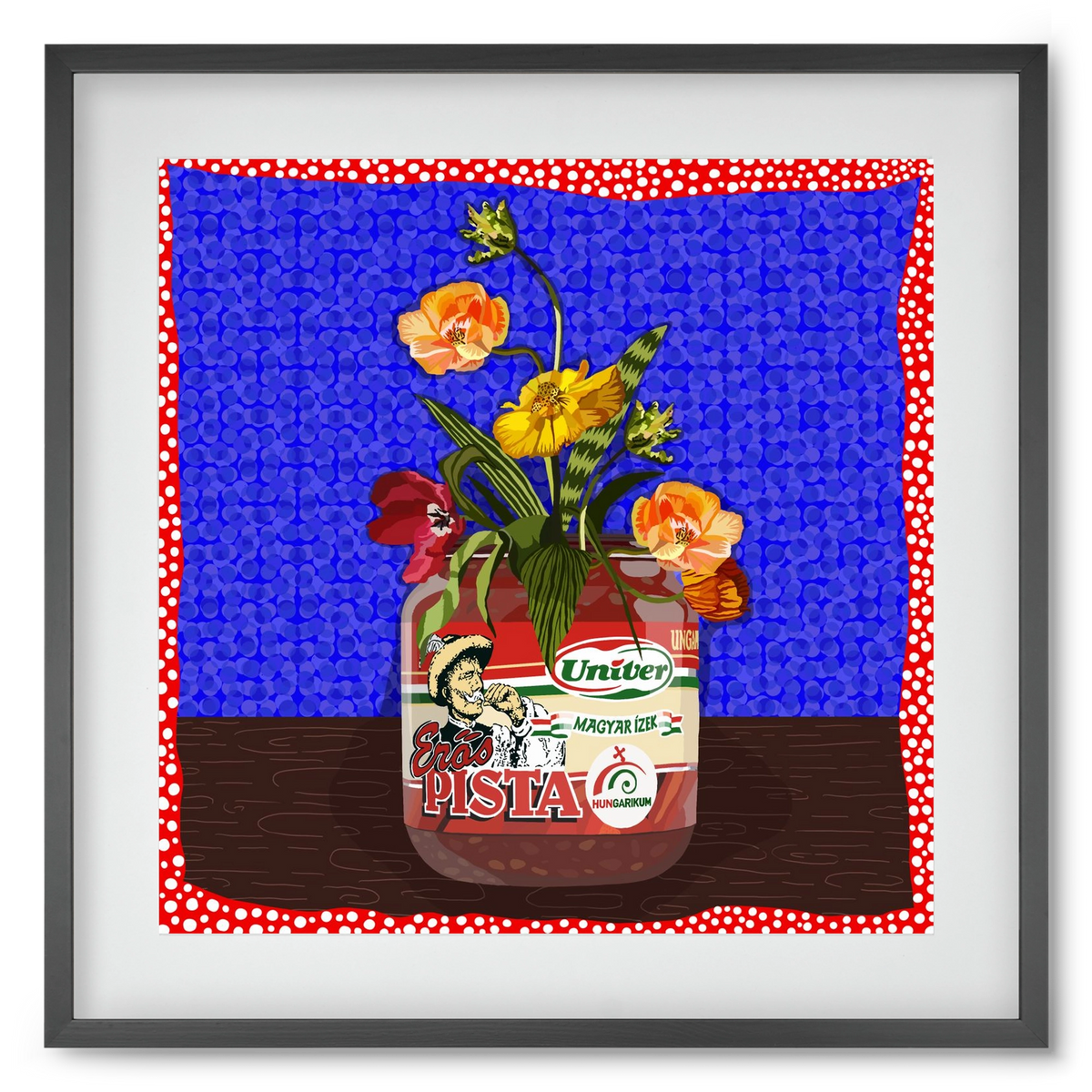 Életed fűszere, 50x50 cm (40x40 cm), Fekete keret, paszpartuval