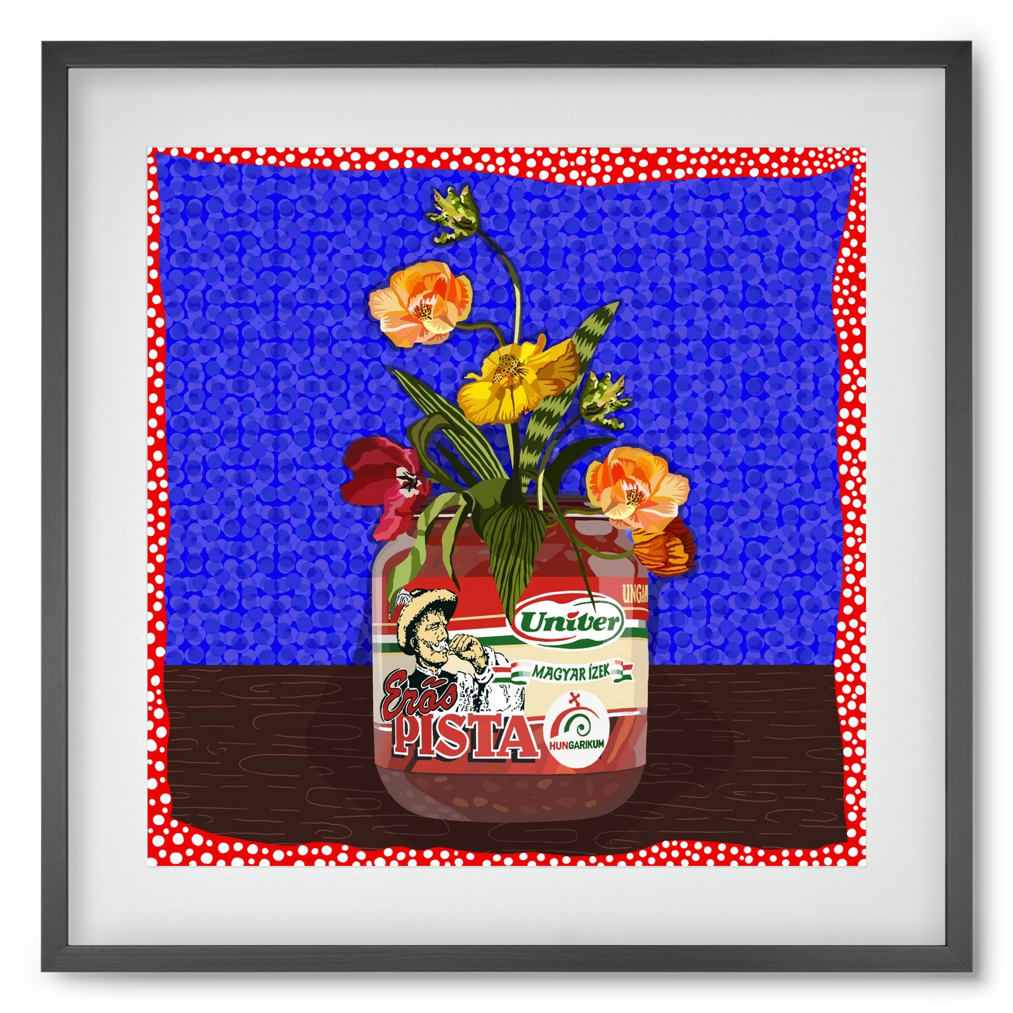 Életed fűszere, 50x50 cm (40x40 cm), Fekete keret, paszpartuval