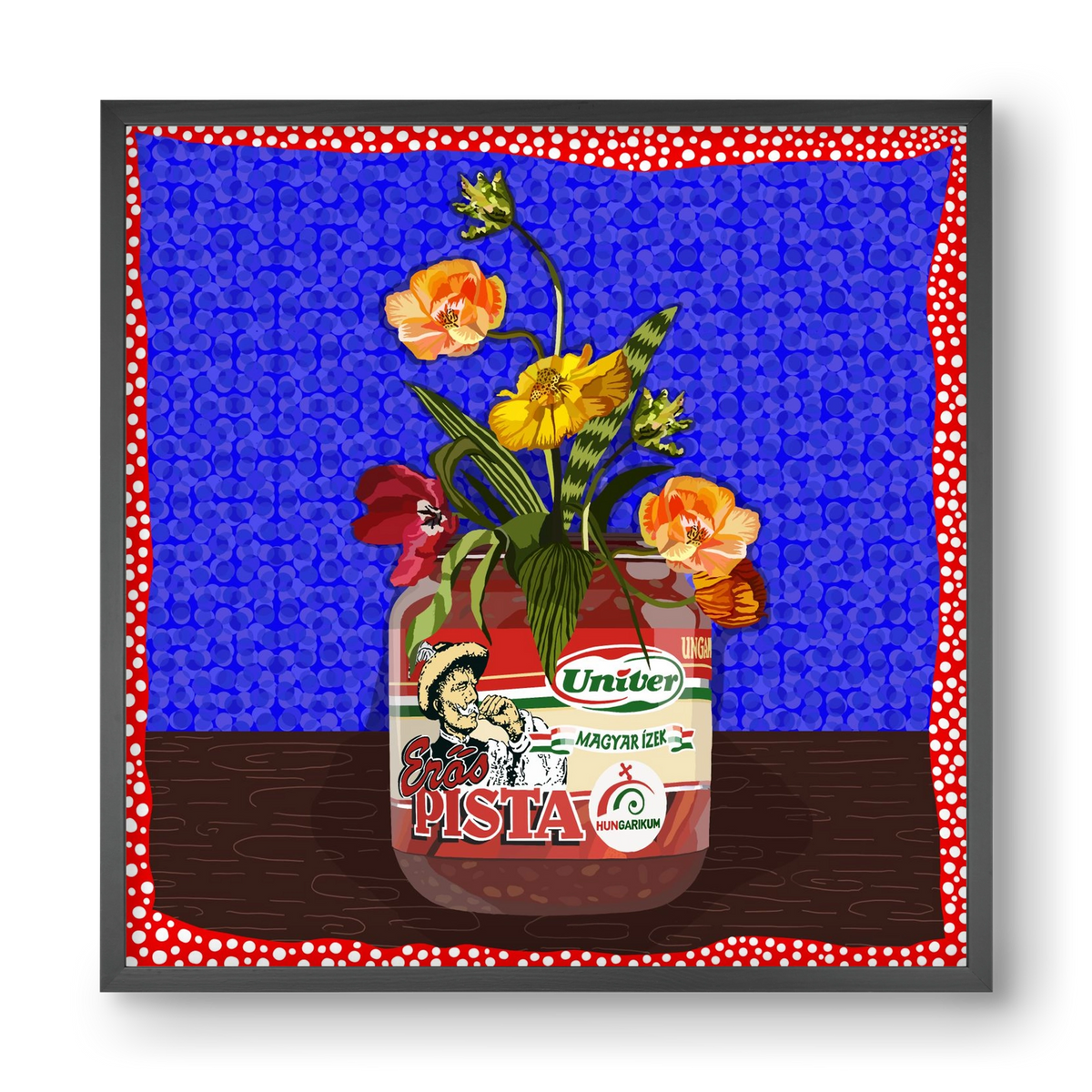 Életed fűszere, 40x40 cm (40x40 cm), Fekete keret