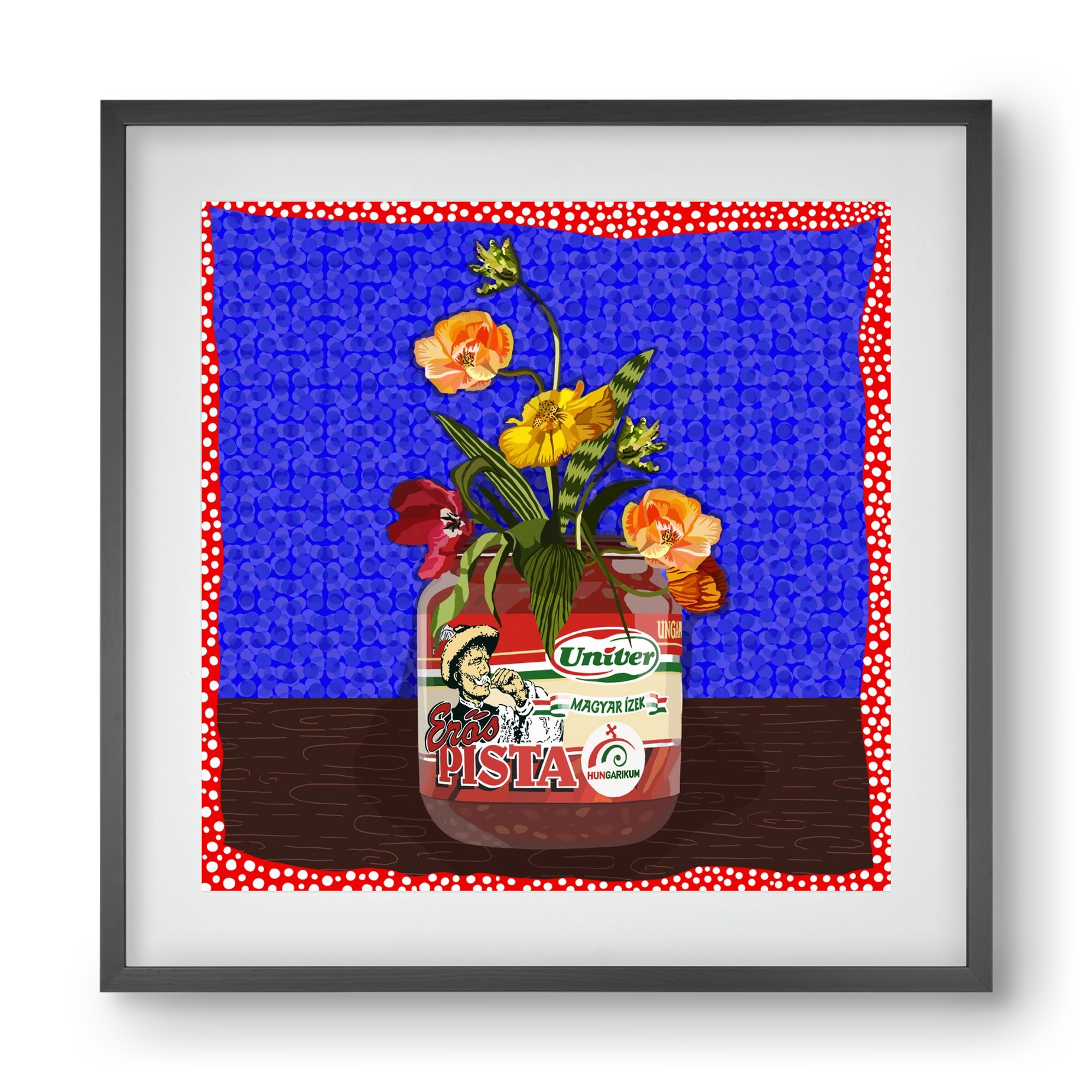 Életed fűszere, 40x40 cm (30x30 cm), Fekete keret, paszpartuval