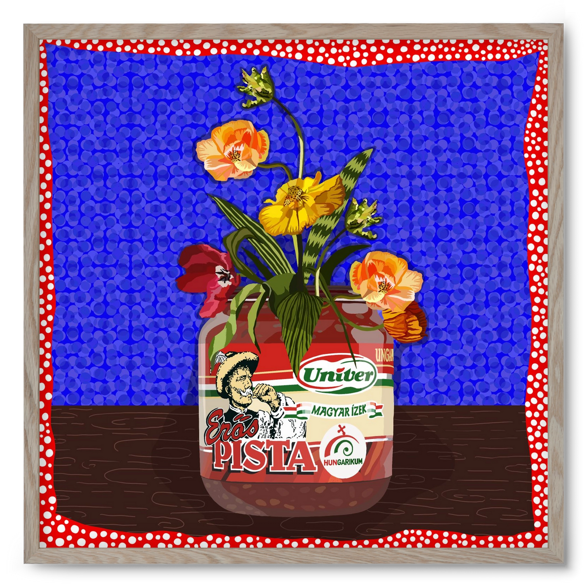 Életed fűszere, 50x50 cm (50x50 cm), Tölgy keret