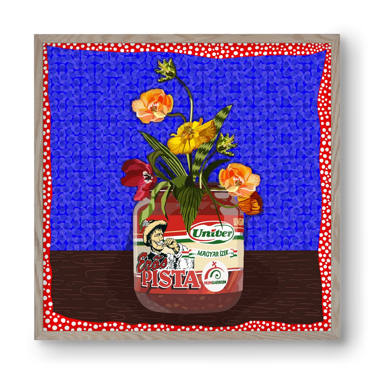 Életed fűszere, 40x40 cm (40x40 cm), Tölgy keret