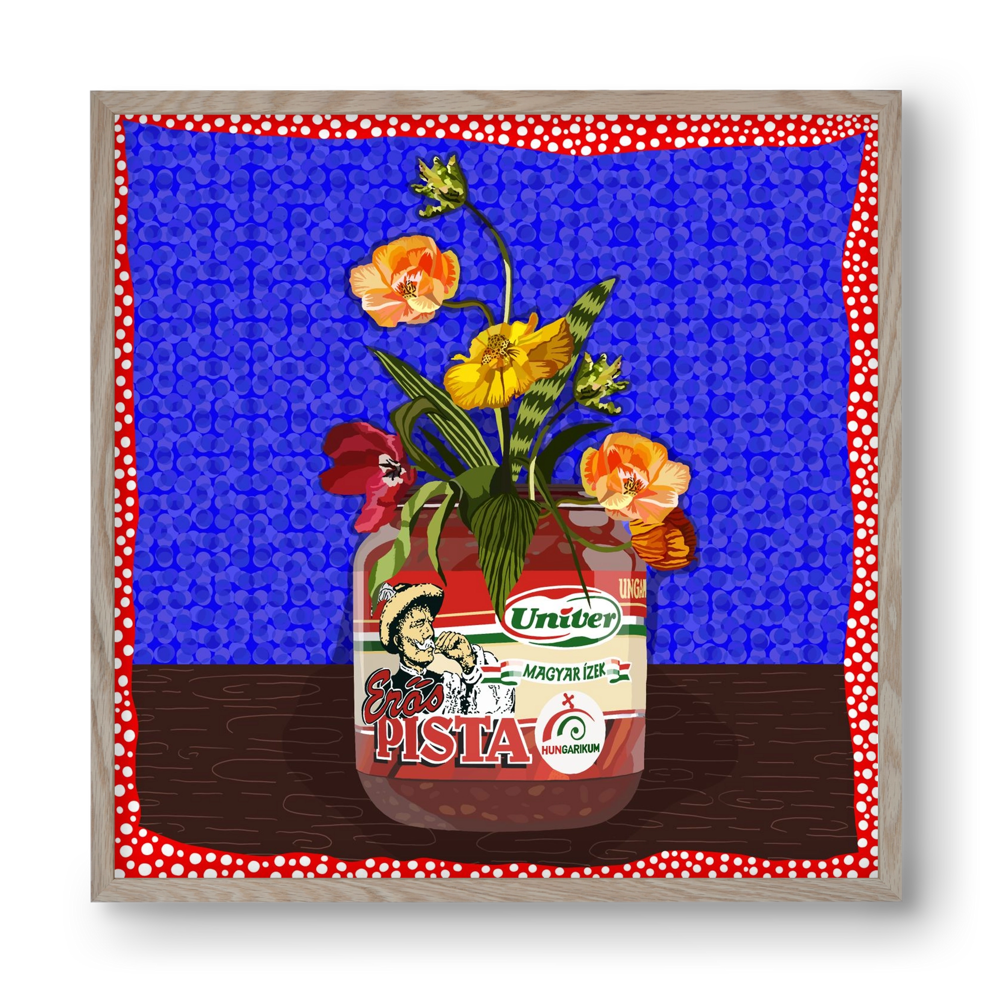 Életed fűszere, 40x40 cm (40x40 cm), Tölgy keret