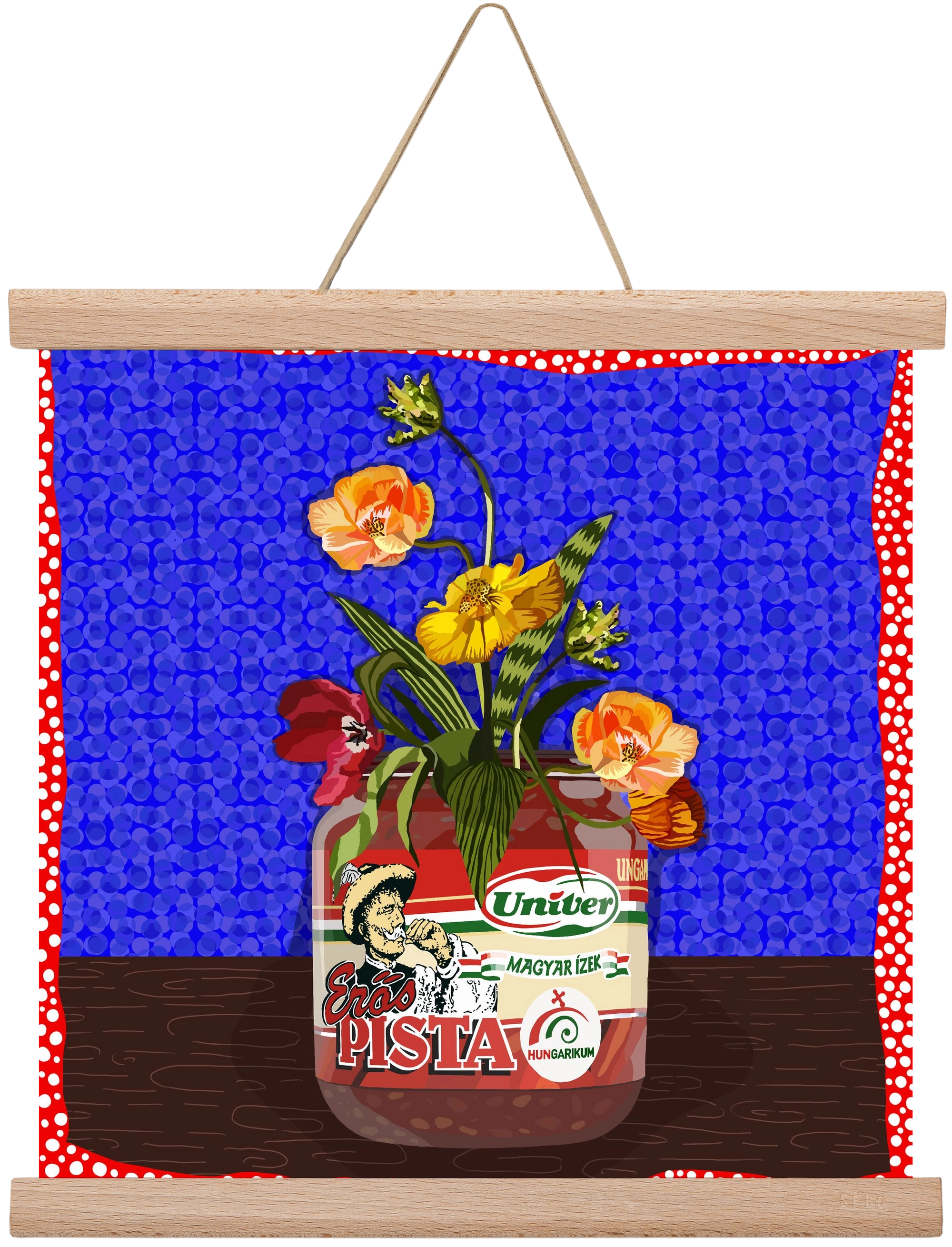 Életed fűszere, 30x30 cm (30x30 cm), Tölgy akasztó