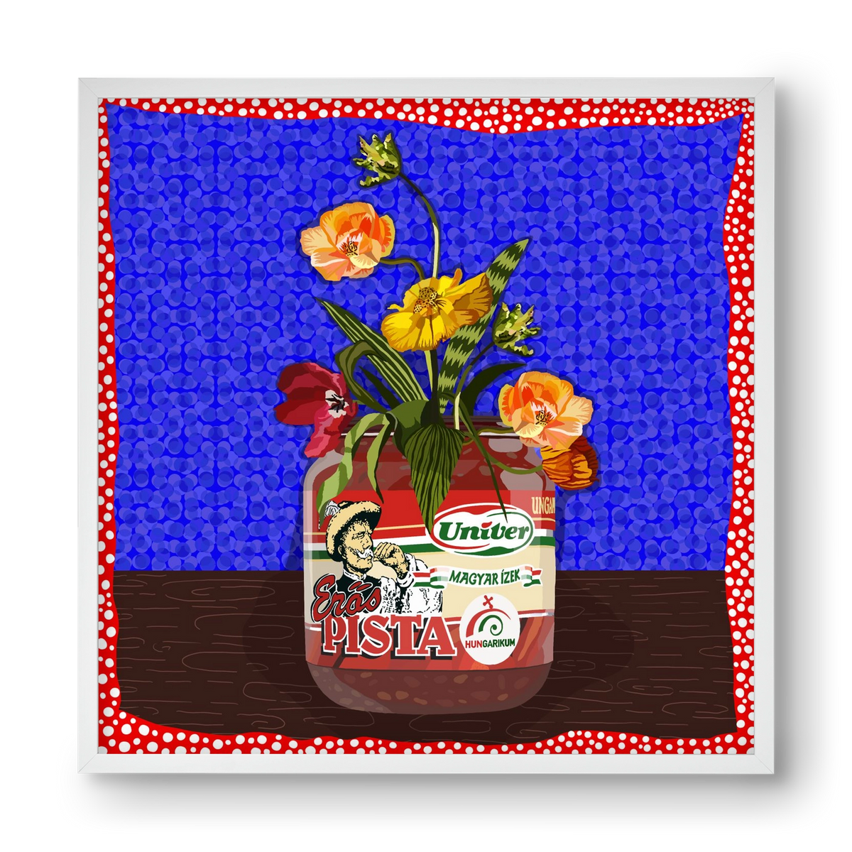 Életed fűszere, 40x40 cm (40x40 cm), Fehér keret