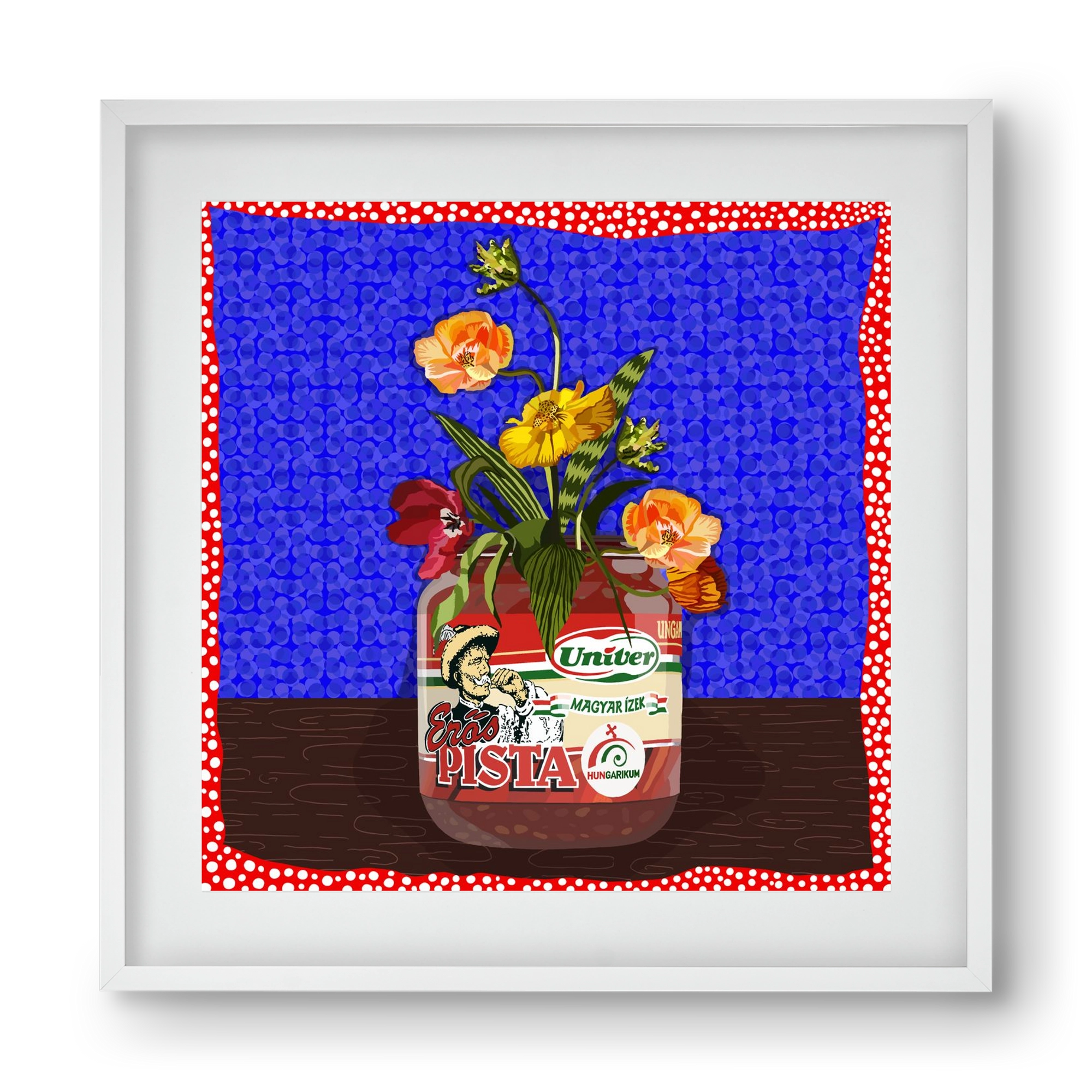 Életed fűszere, 40x40 cm (30x30 cm), Fehér keret, paszpartuval