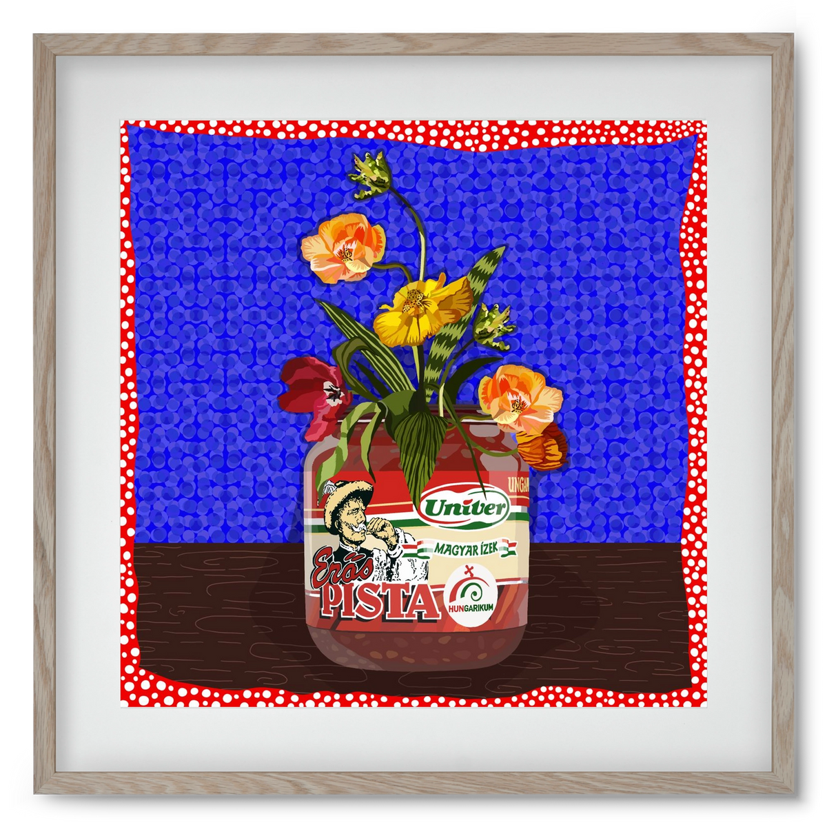 Életed fűszere, 50x50 cm (40x40 cm), Tölgy keret, paszpartuval