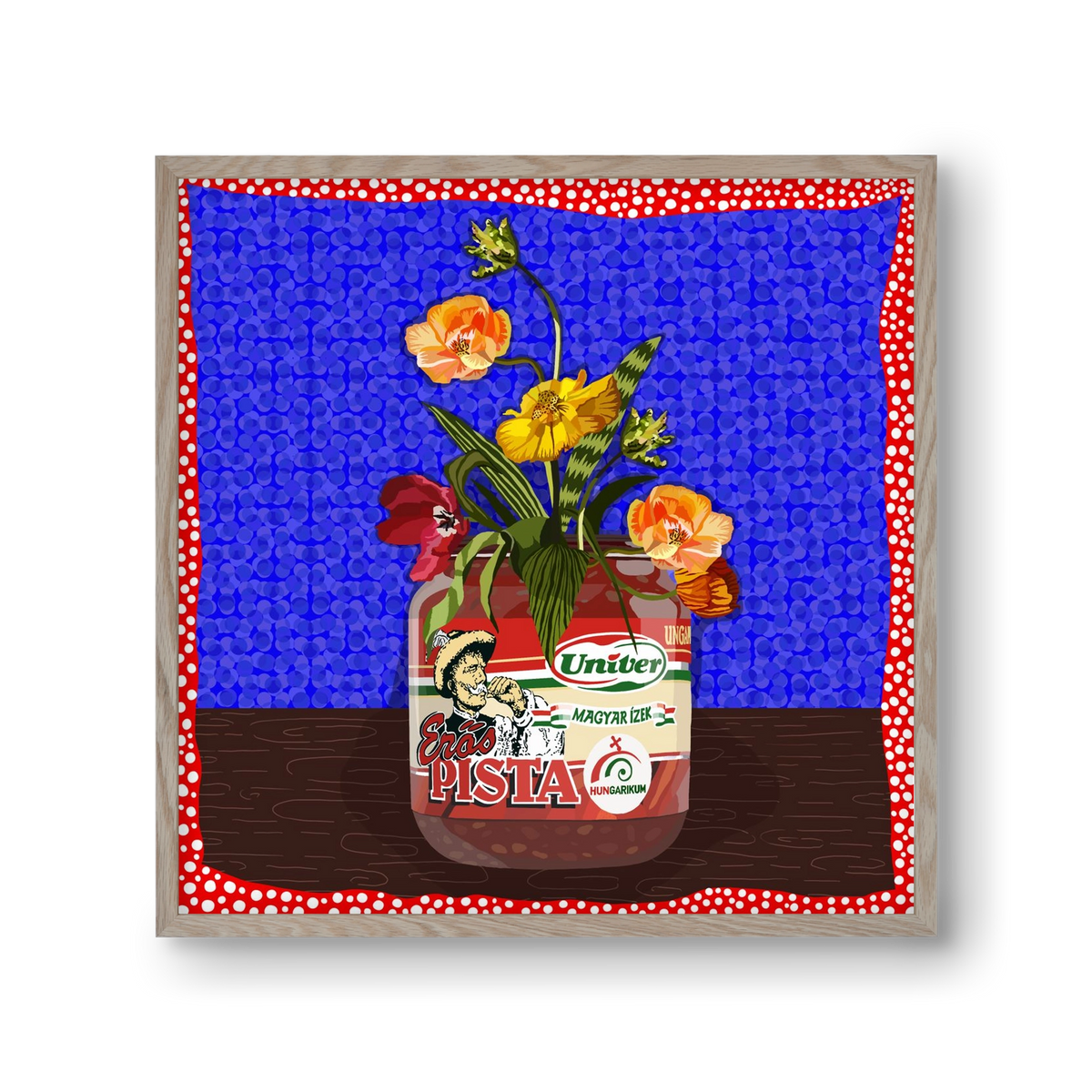 Életed fűszere, 30x30 cm (30x30 cm), Tölgy keret