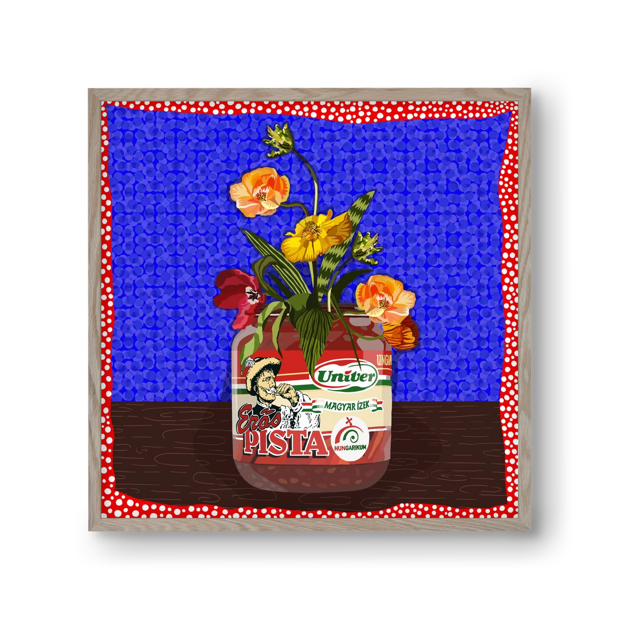 Életed fűszere, 30x30 cm (30x30 cm), Tölgy keret