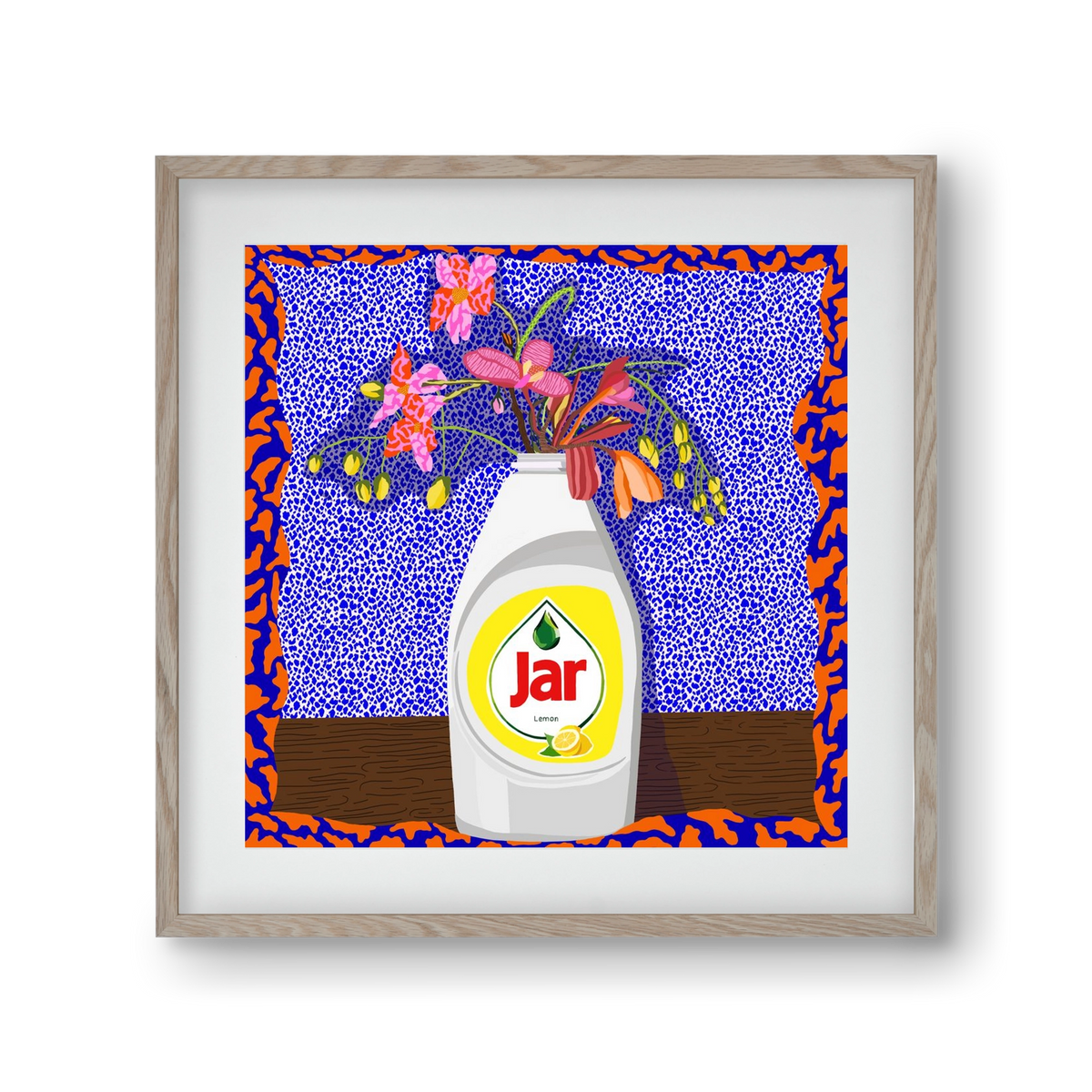 Csillogóan tiszta, 30x30 cm (20x20 cm), Tölgy keret, paszpartuval