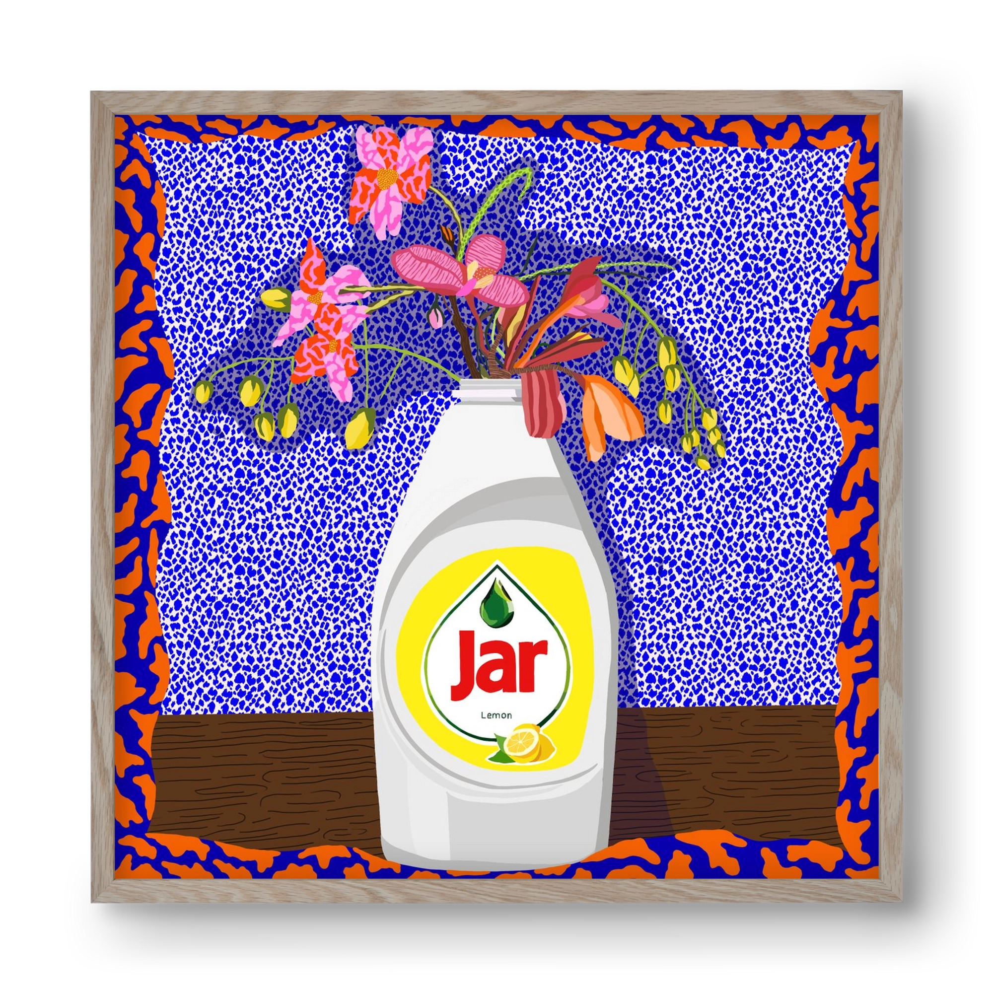 Csillogóan tiszta, 40x40 cm (40x40 cm), Tölgy keret