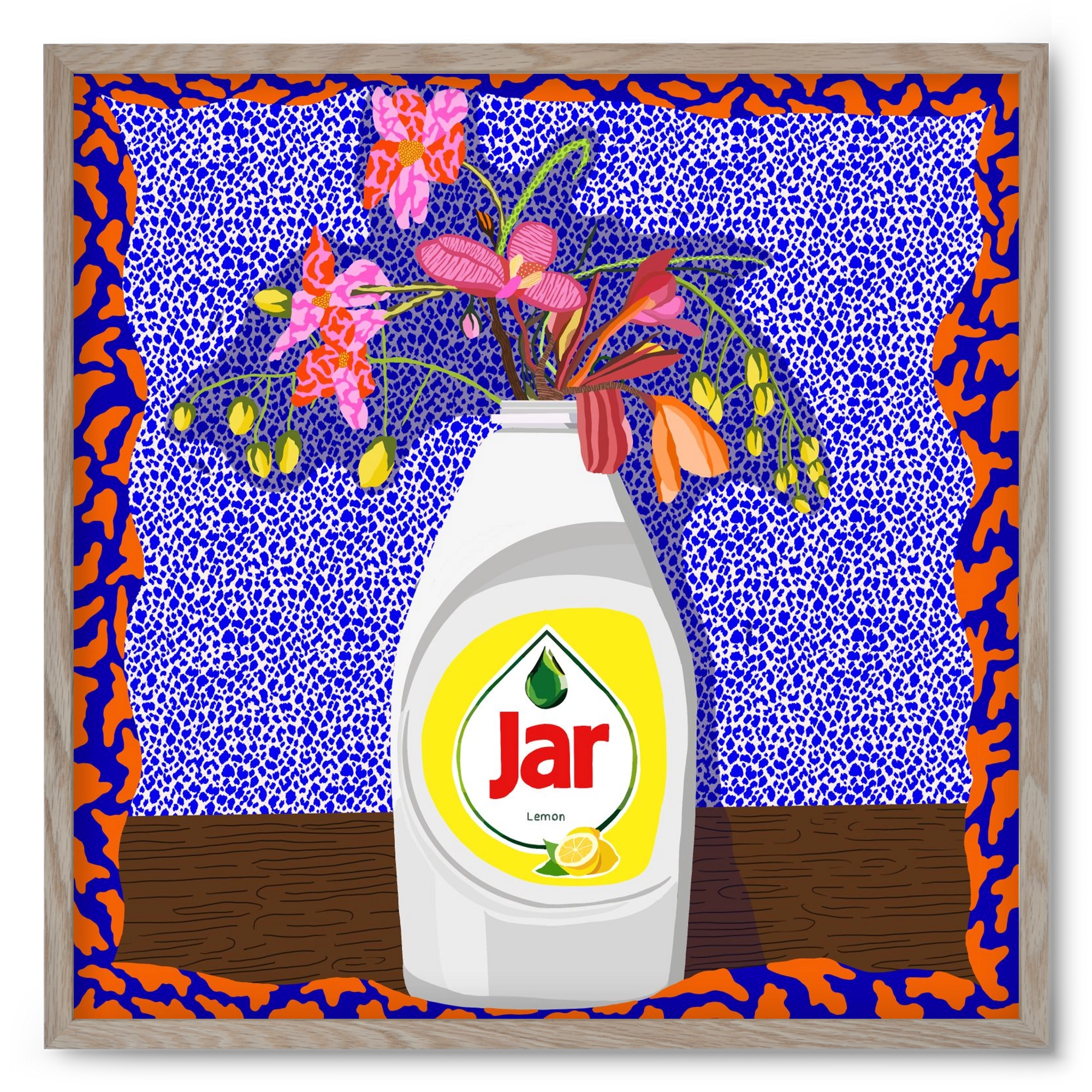 Csillogóan tiszta, 50x50 cm (50x50 cm), Tölgy keret