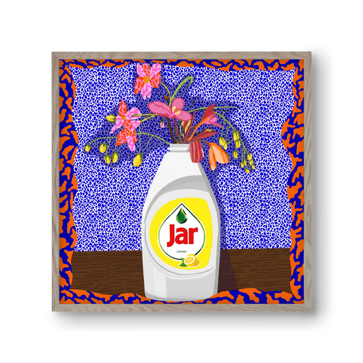 Csillogóan tiszta, 30x30 cm (30x30 cm), Tölgy keret