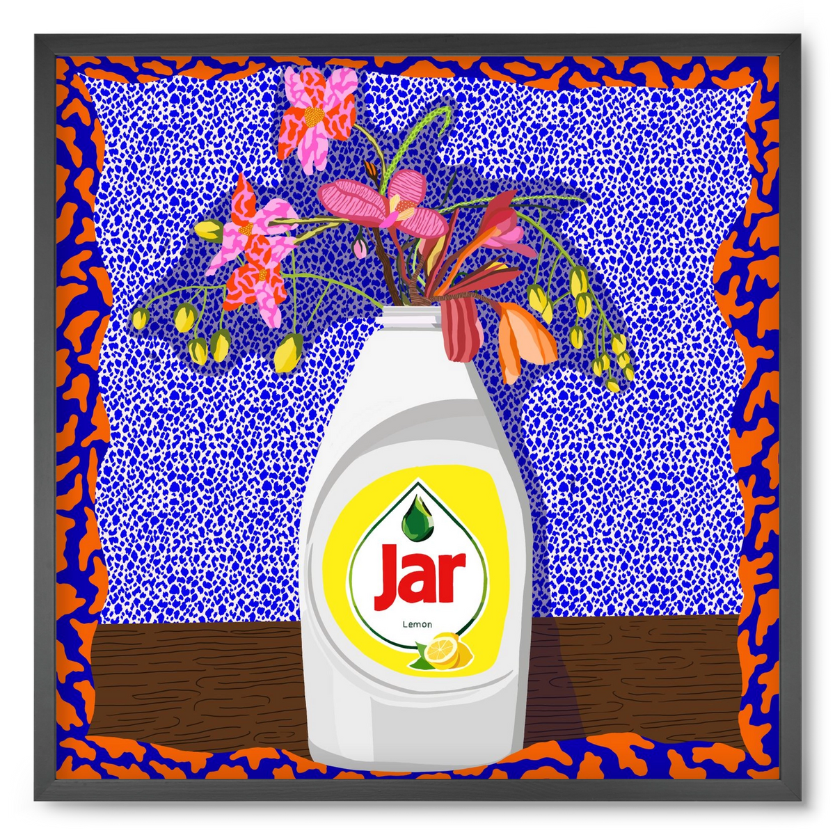 Csillogóan tiszta, 50x50 cm (50x50 cm), Fekete keret