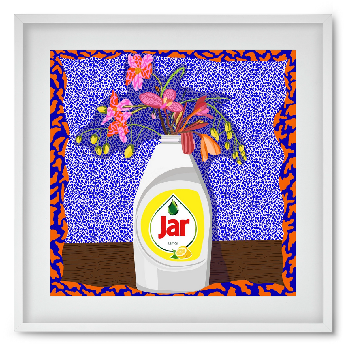 Csillogóan tiszta, 50x50 cm (40x40 cm), Fehér keret, paszpartuval