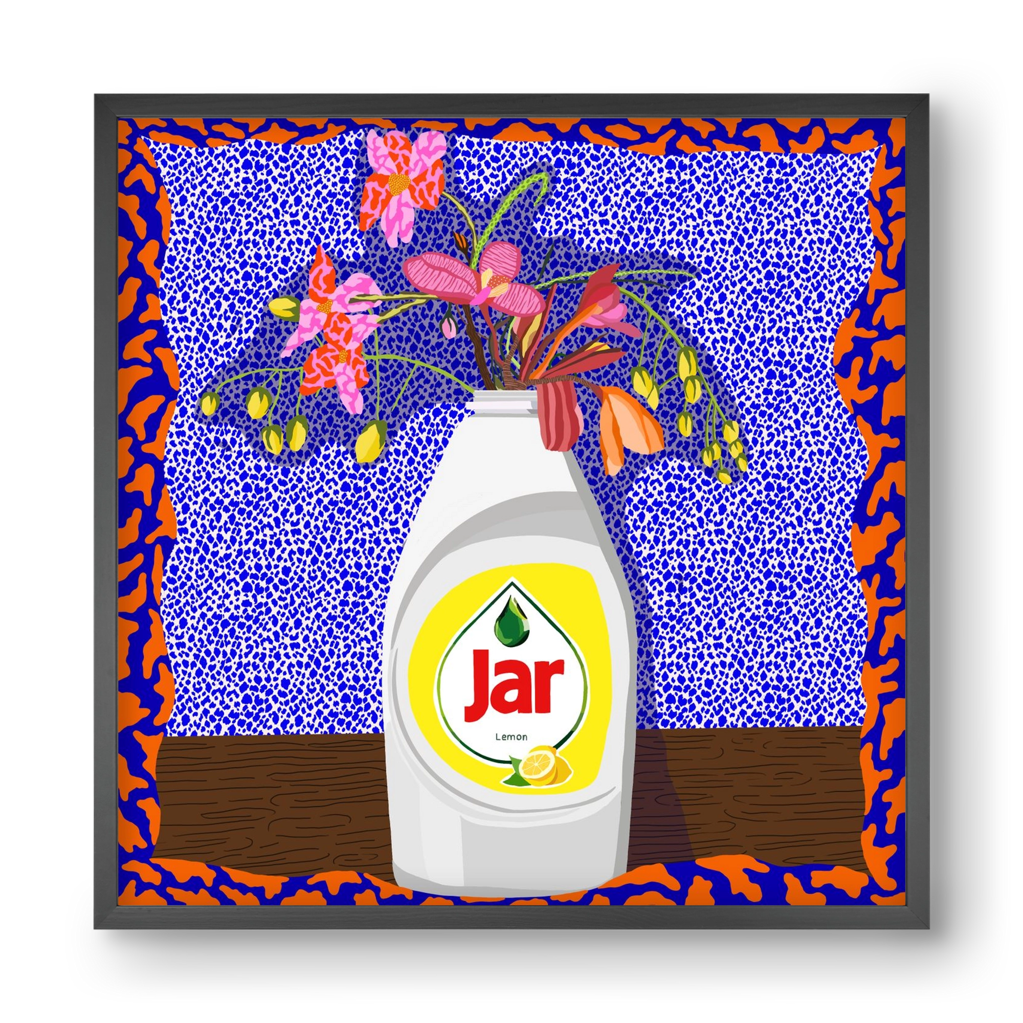 Csillogóan tiszta, 40x40 cm (40x40 cm), Fekete keret