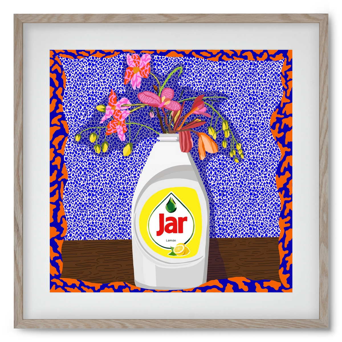 Csillogóan tiszta, 50x50 cm (40x40 cm), Tölgy keret, paszpartuval