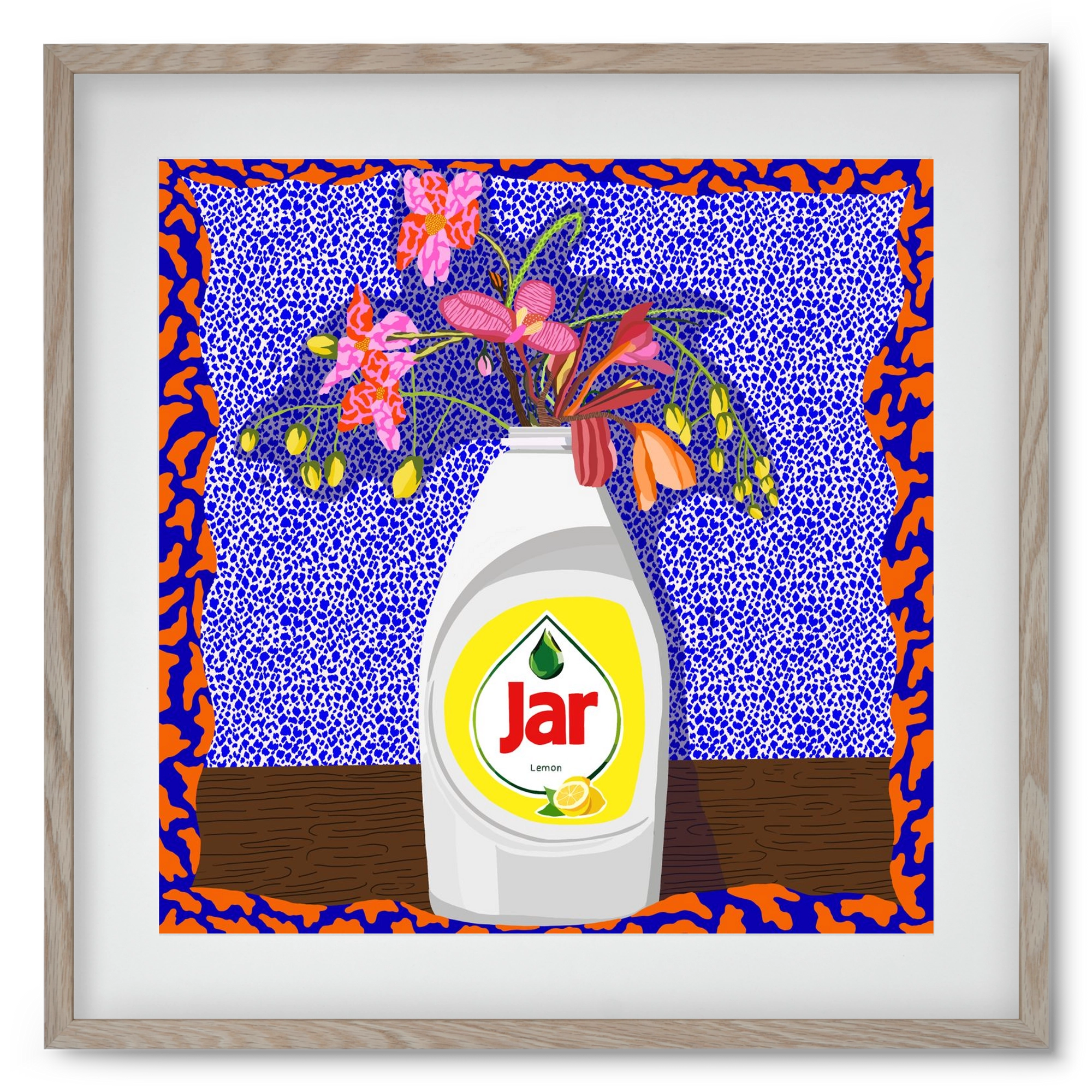 Csillogóan tiszta, 50x50 cm (40x40 cm), Tölgy keret, paszpartuval