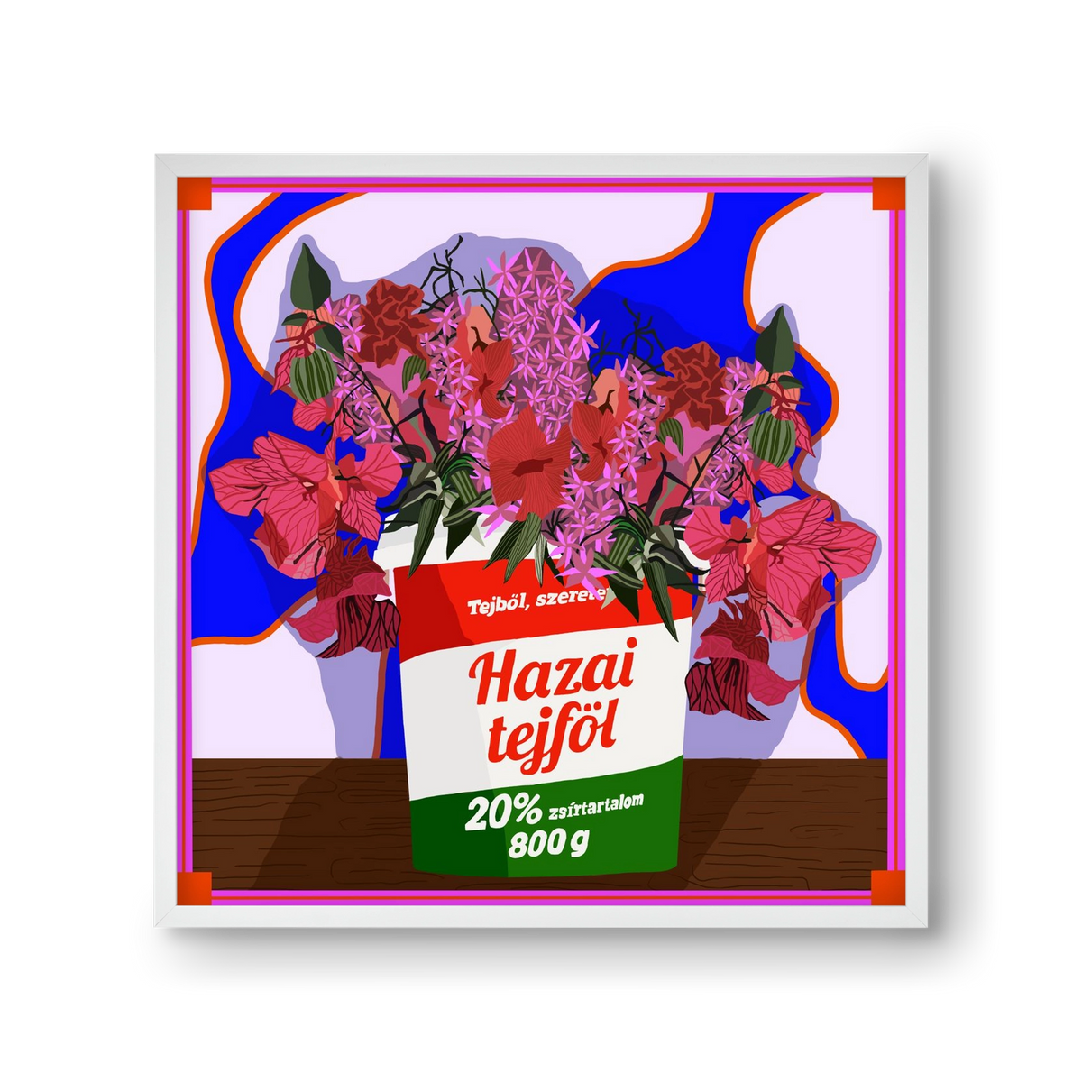 Hazai ízek, 30x30 cm (30x30 cm), Fehér keret