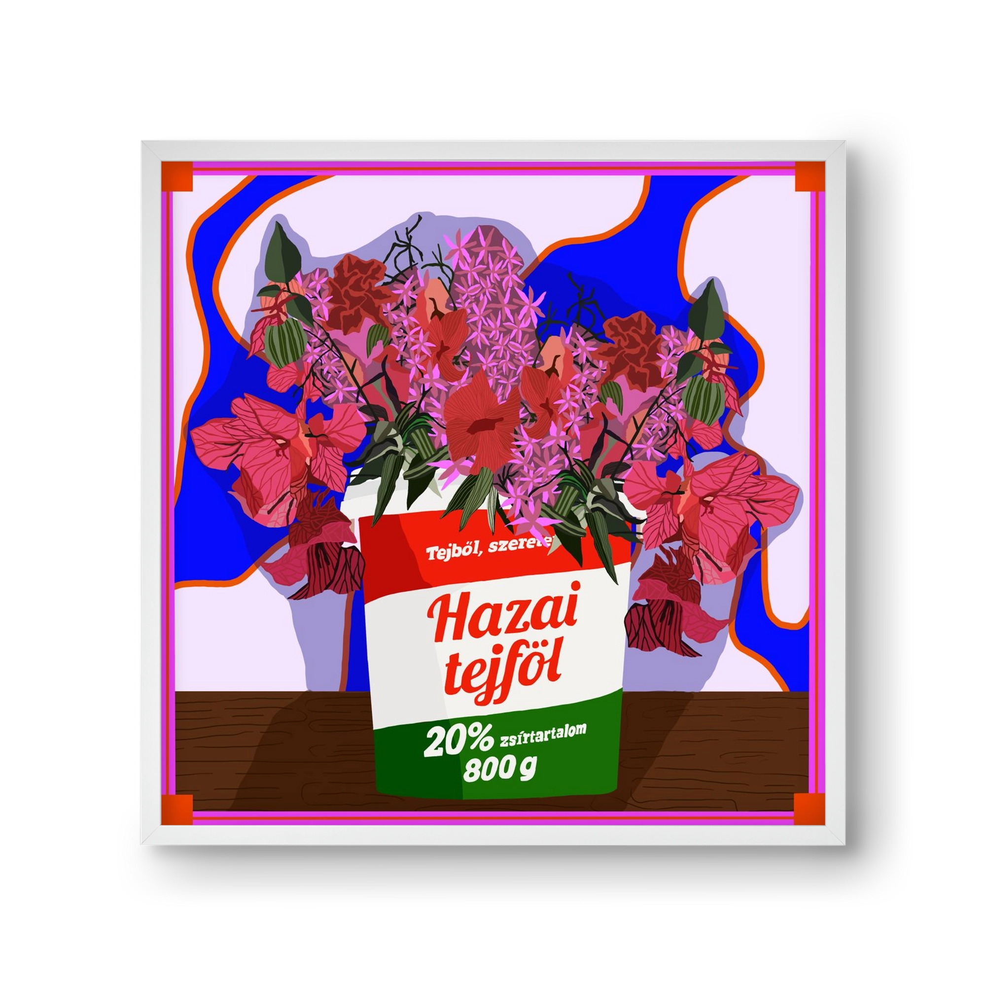 Hazai ízek, 30x30 cm (30x30 cm), Fehér keret