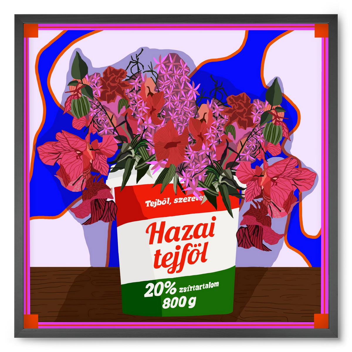 Hazai ízek, 50x50 cm (50x50 cm), Fekete keret