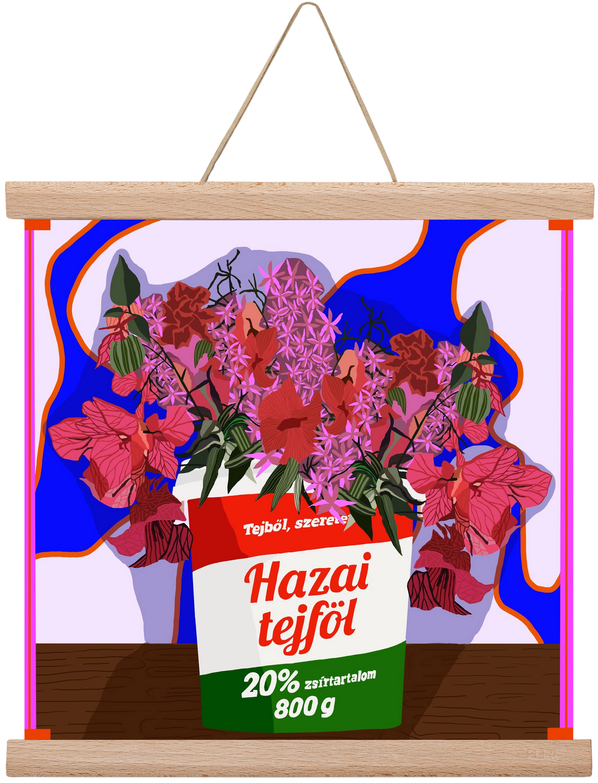 Hazai ízek, 30x30 cm (30x30 cm), Tölgy akasztó