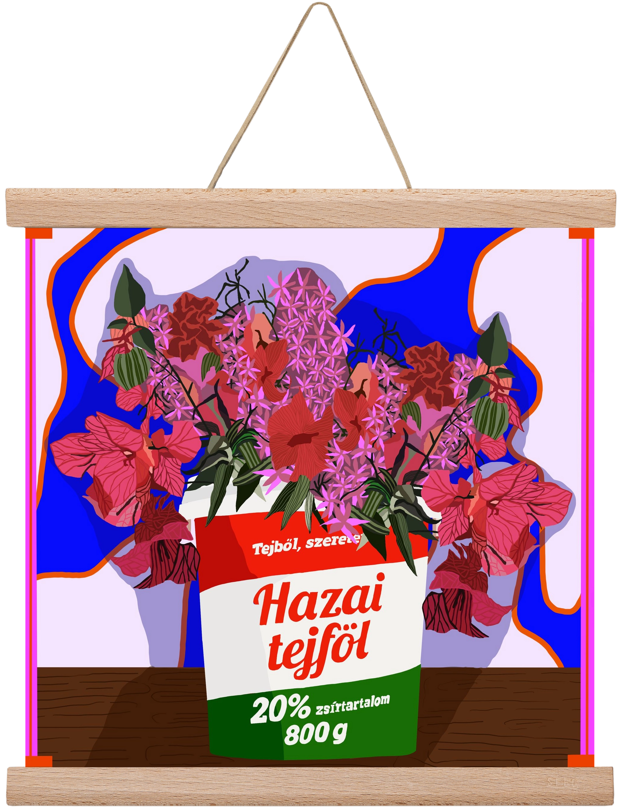 Hazai ízek, 30x30 cm (30x30 cm), Tölgy akasztó