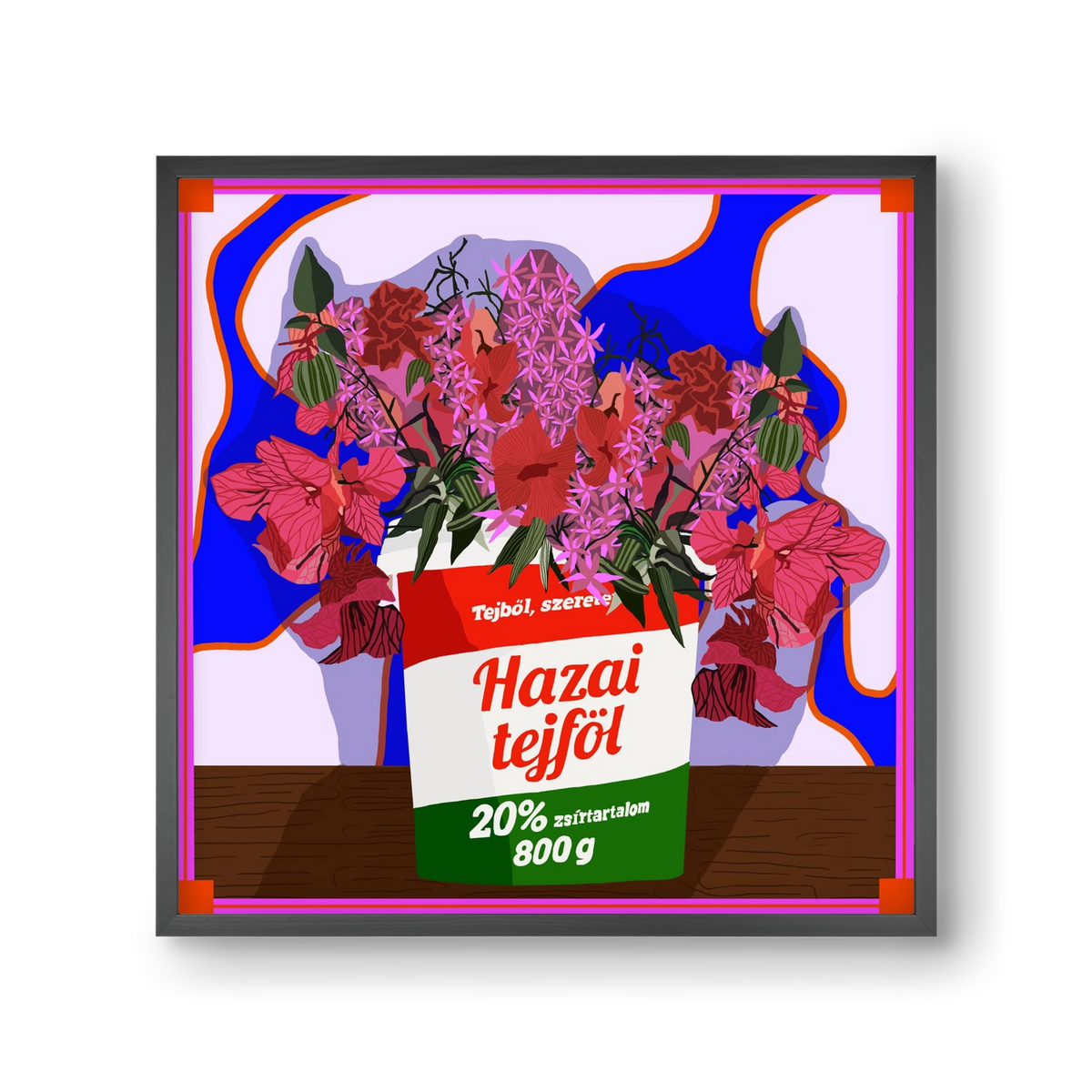 Hazai ízek, 30x30 cm (30x30 cm), Fekete keret