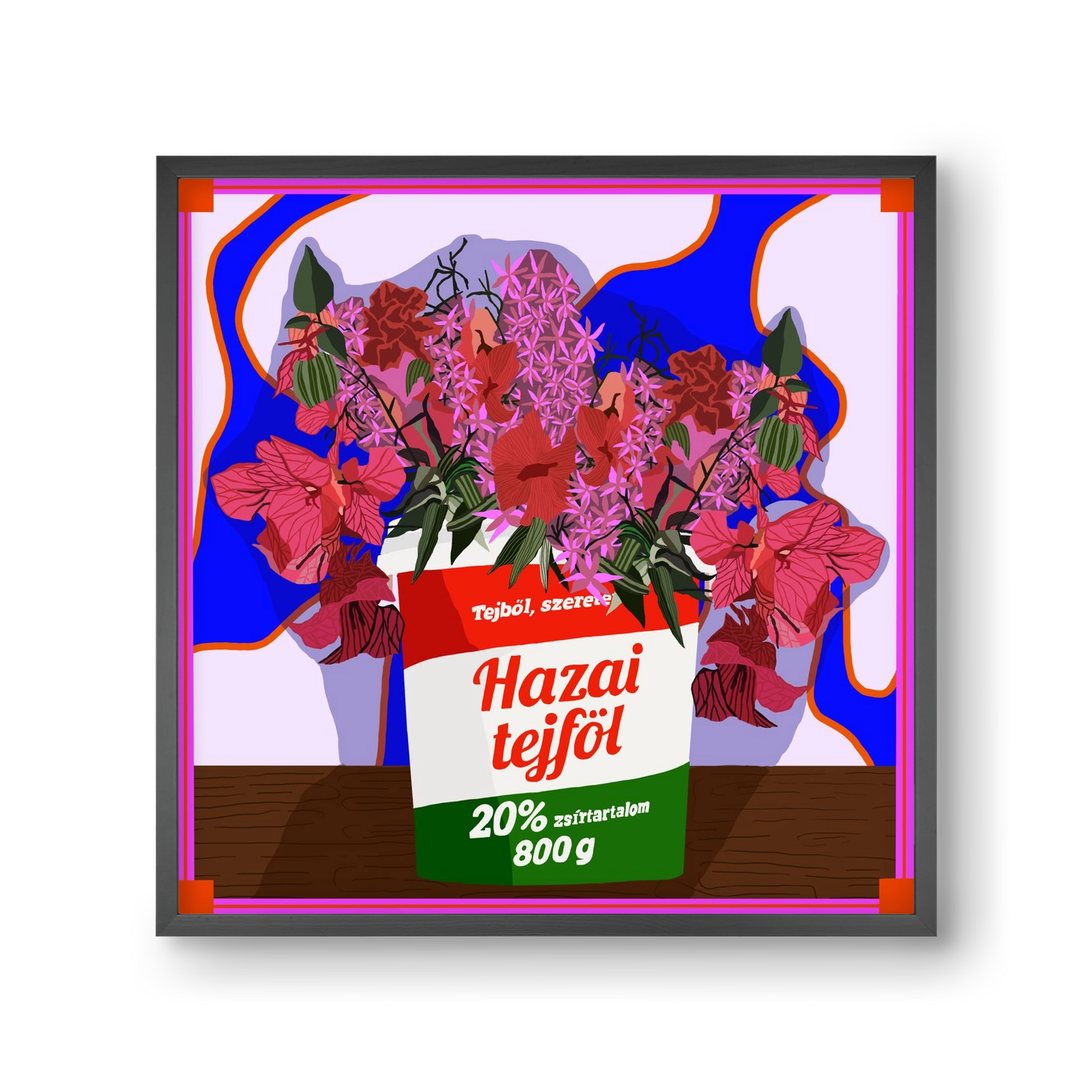 Hazai ízek, 30x30 cm (30x30 cm), Fekete keret